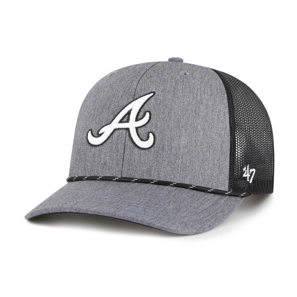 ATLANTA BRAVES CARBON ROPE '47 TRUCKER CHARCOAL