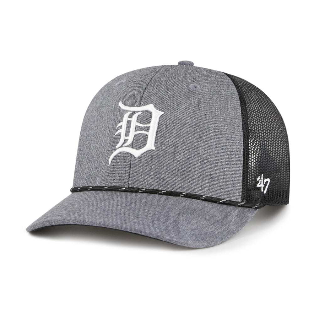DETROIT TIGERS CARBON ROPE '47 TRUCKER CHARCOAL