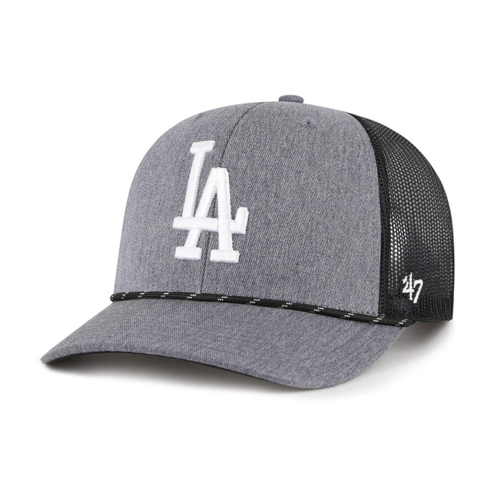 LOS ANGELES DODGERS CARBON ROPE '47 TRUCKER CHARCOAL