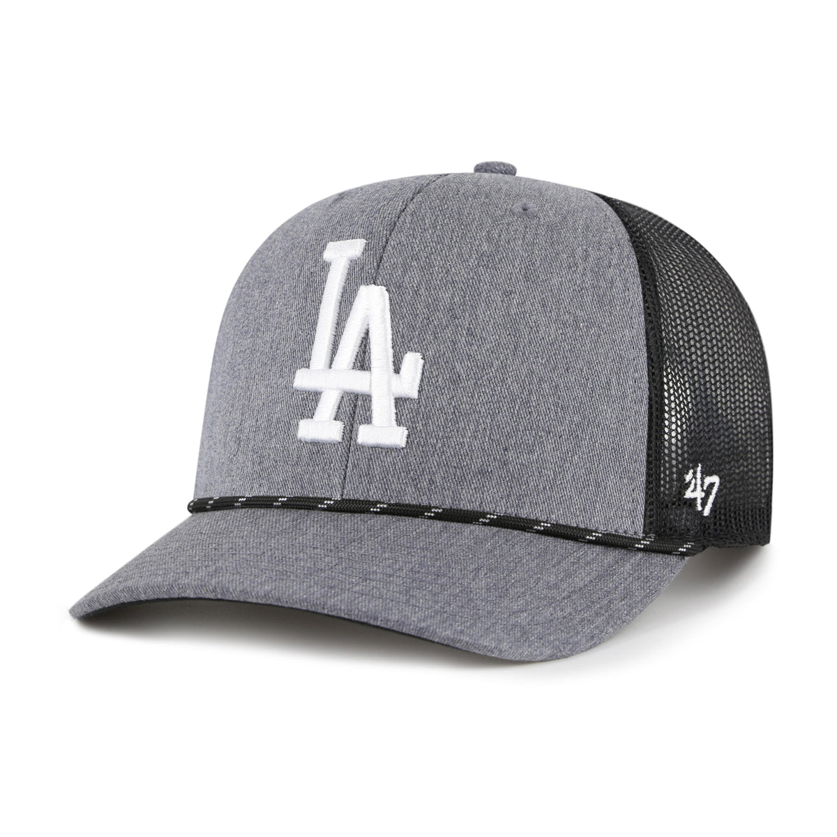 LOS ANGELES DODGERS CARBON ROPE '47 TRUCKER CHARCOAL
