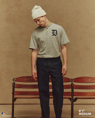 LOS ANGELES DODGERS COOPERSTOWN ALL FIELD FIFTIES '47 HENLEY QUARTZ GREY