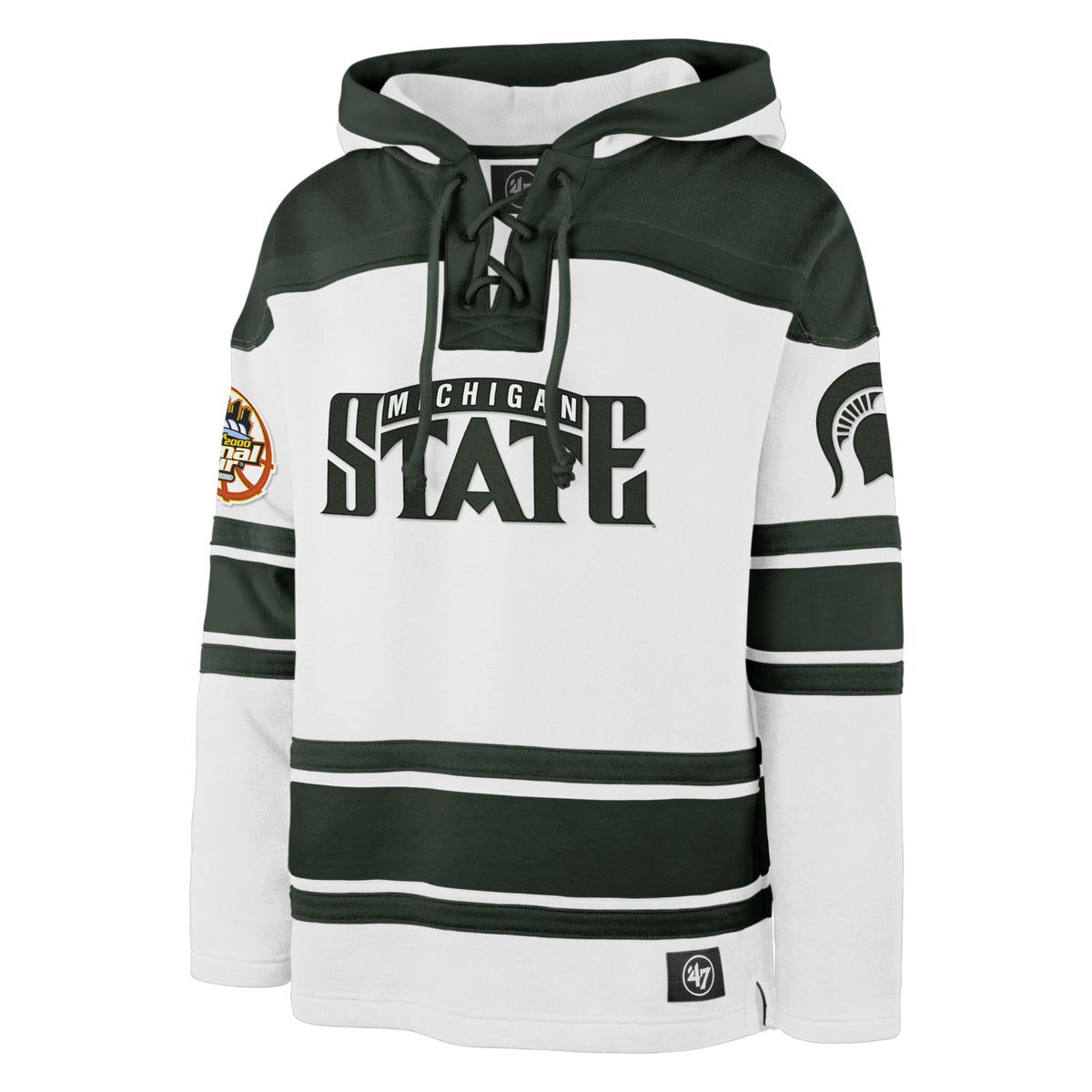 MICHIGAN STATE SPARTANS LOB DUNK SUPERIOR '47 LACER WHITE WASH