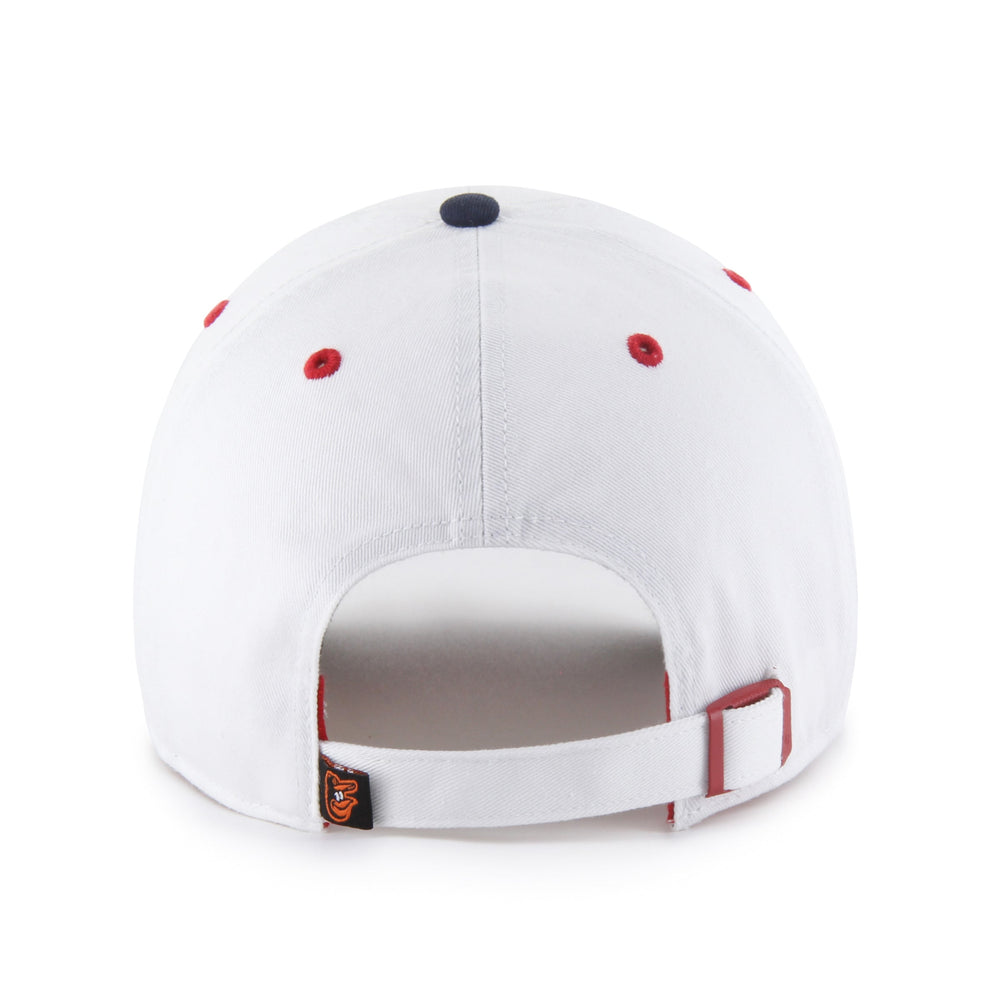 BALTIMORE ORIOLES PATRIOTIC FLAG FILL '47 CLEANUP WHITE