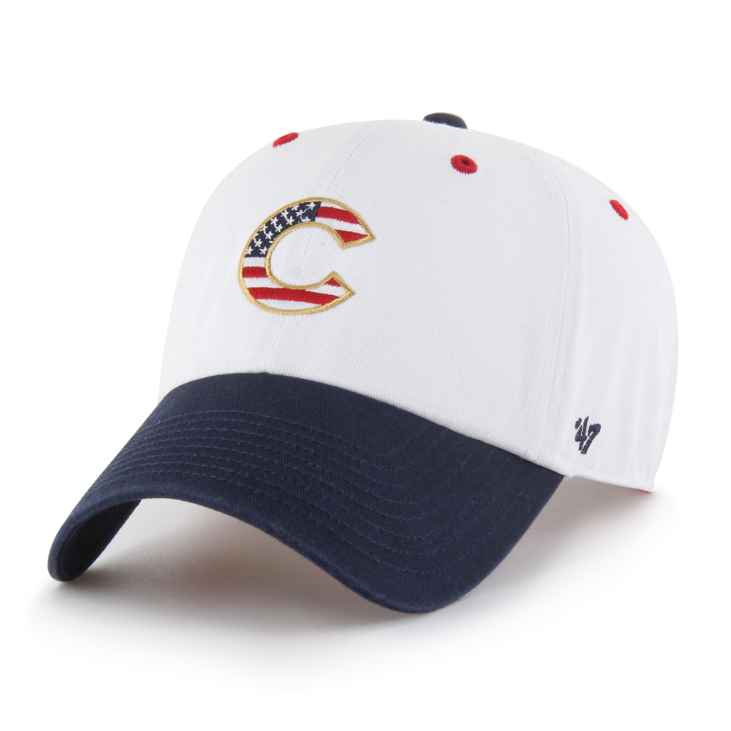 CHICAGO CUBS PATRIOTIC FLAG FILL '47 CLEANUP WHITE