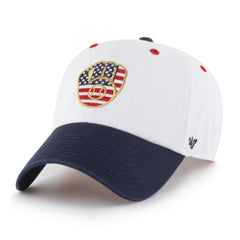 MILWAUKEE BREWERS PATRIOTIC FLAG FILL '47 CLEAN UP WHITE