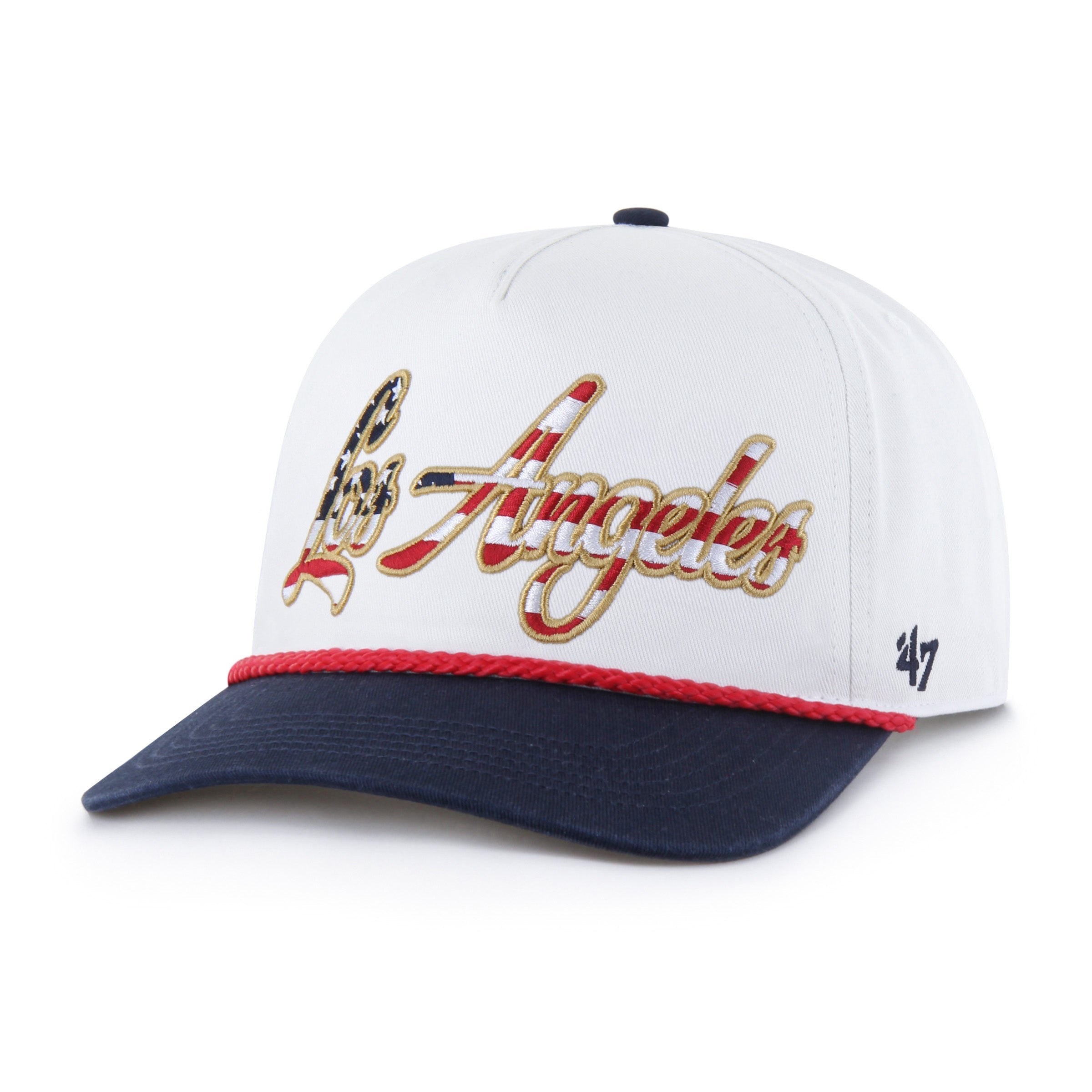 LOS ANGELES DODGERS PATRIOTIC OVERHAND '47 HITCH WHITE