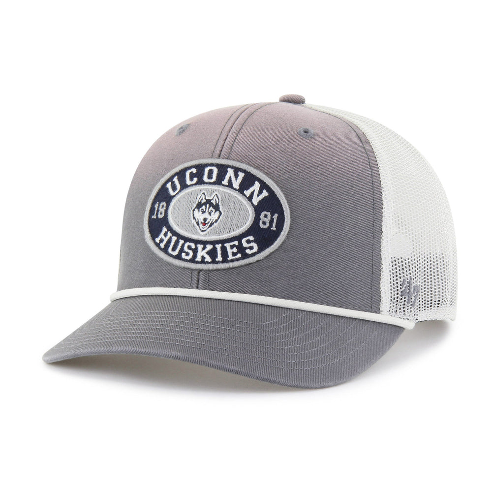 CONNECTICUT HUSKIES UCONN TIDE SWEEP ROPE '47 TRUCKER DARK GRAY