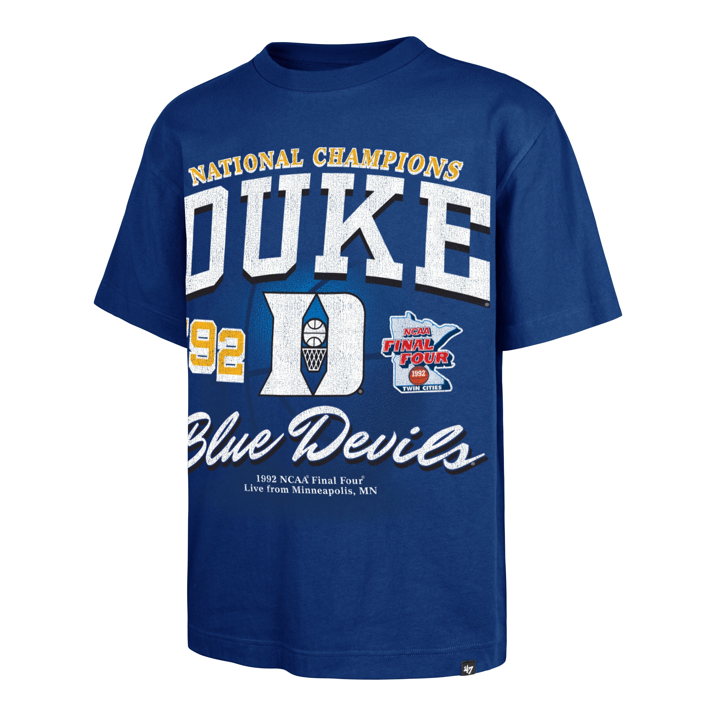 DUKE BLUE DEVILS RAH RAH '47 FOUNDATION TEE ROYAL