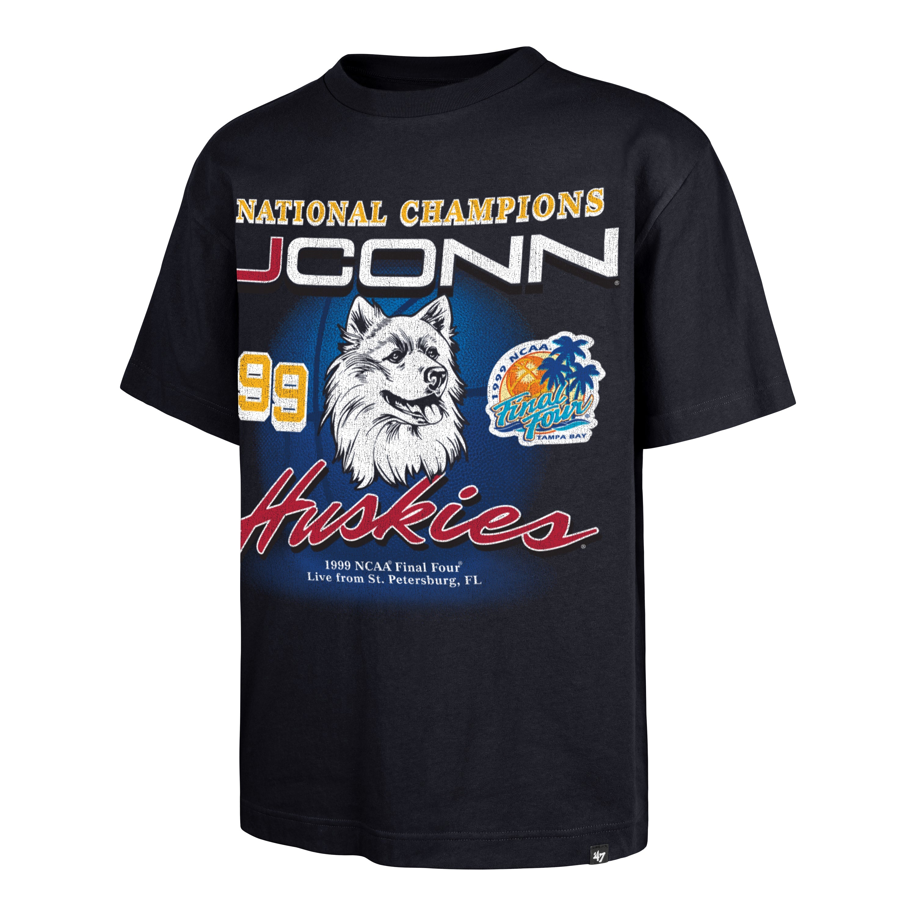 CONNECTICUT HUSKIES UCONN RAH RAH '47 FOUNDATION TEE NAVY