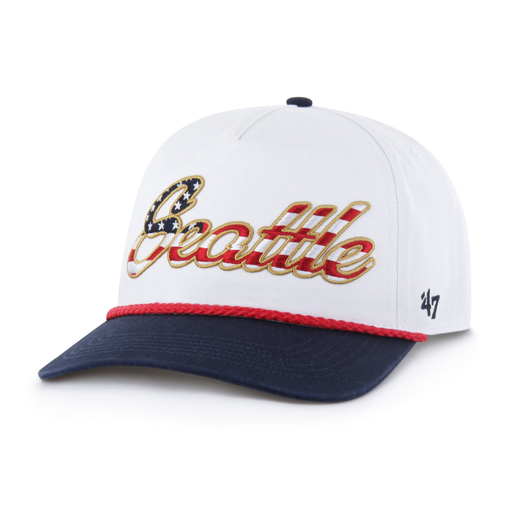 SEATTLE SEAHAWKS PATRIOTIC OVERHAND '47 HITCH RF RELAXED FIT WHITE