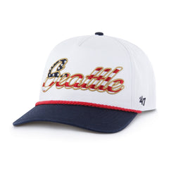 SEATTLE SEAHAWKS PATRIOTIC OVERHAND '47 HITCH RF RELAXED FIT WHITE