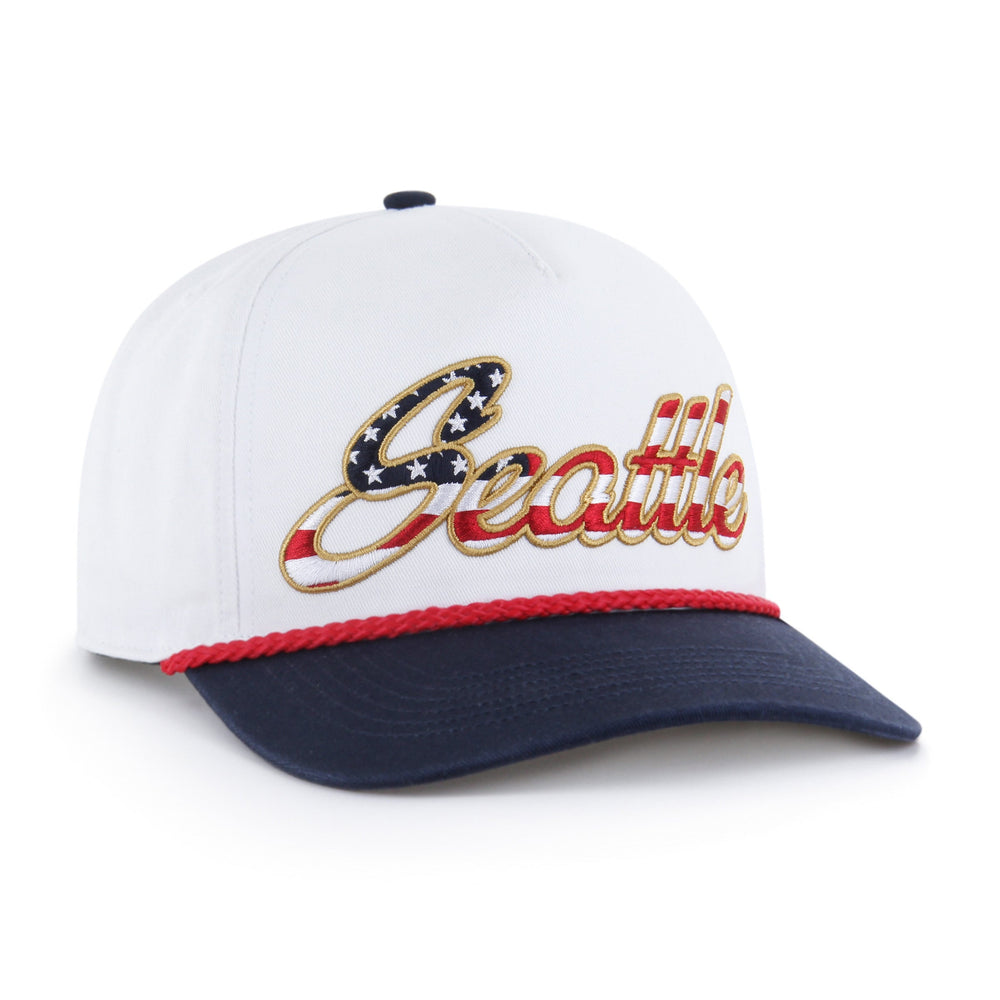 SEATTLE SEAHAWKS PATRIOTIC OVERHAND '47 HITCH RF RELAXED FIT WHITE