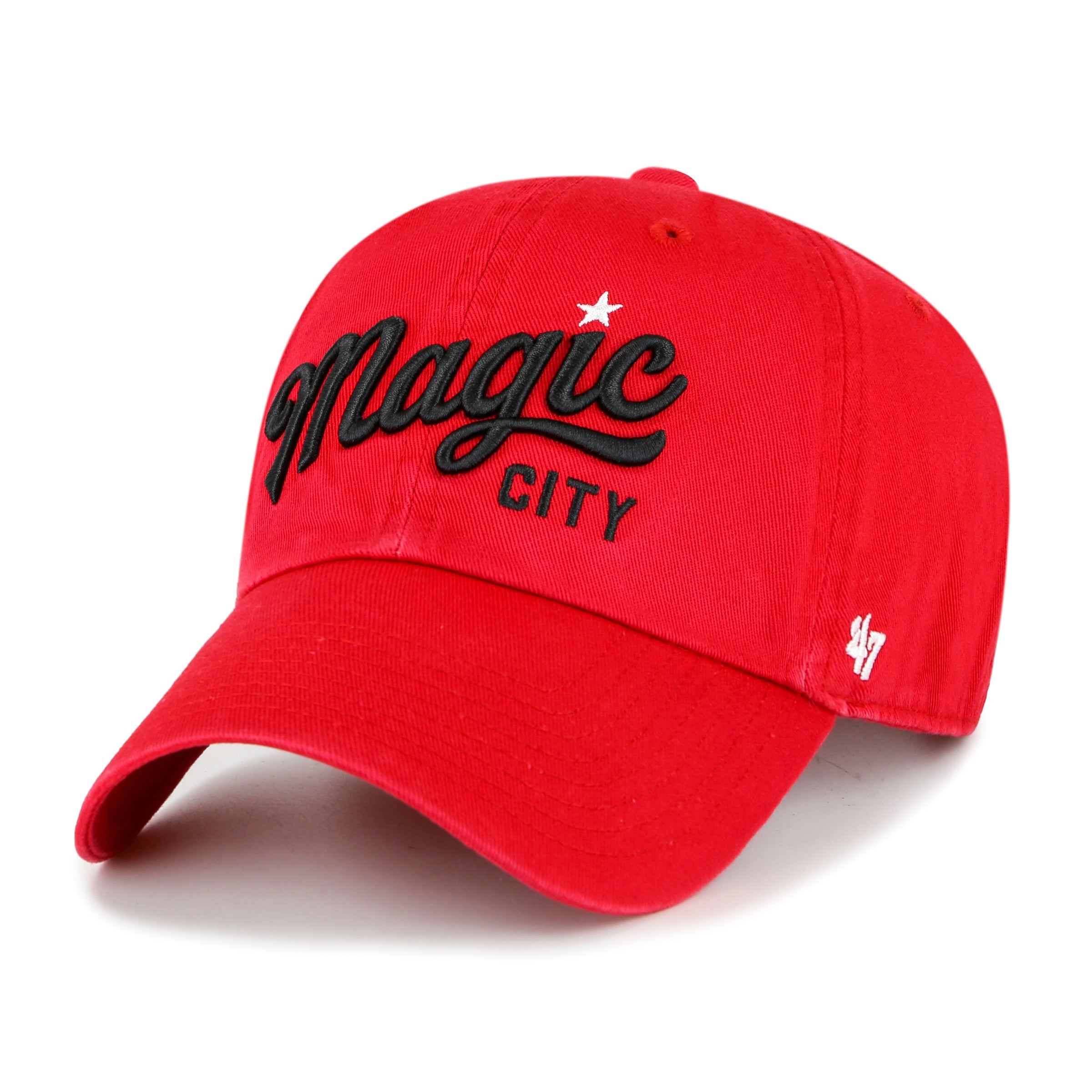 BIRMINGHAM BARONS SCRIPT '47 CLEAN UP RED