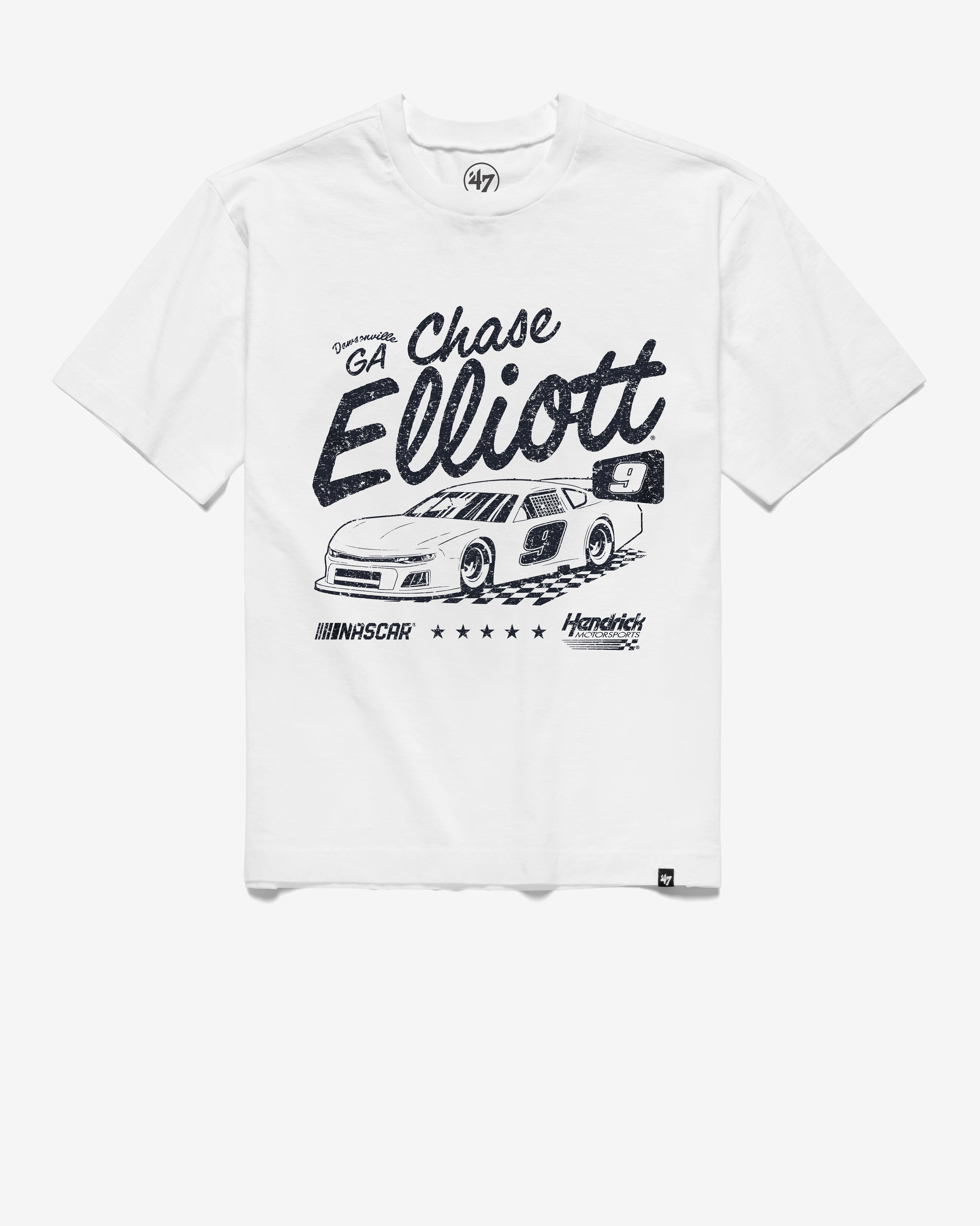 CHASE ELLIOTT / HENDRICK MOTORSPORTS SWERVE '47 SCRUM TEE WHITE WASH