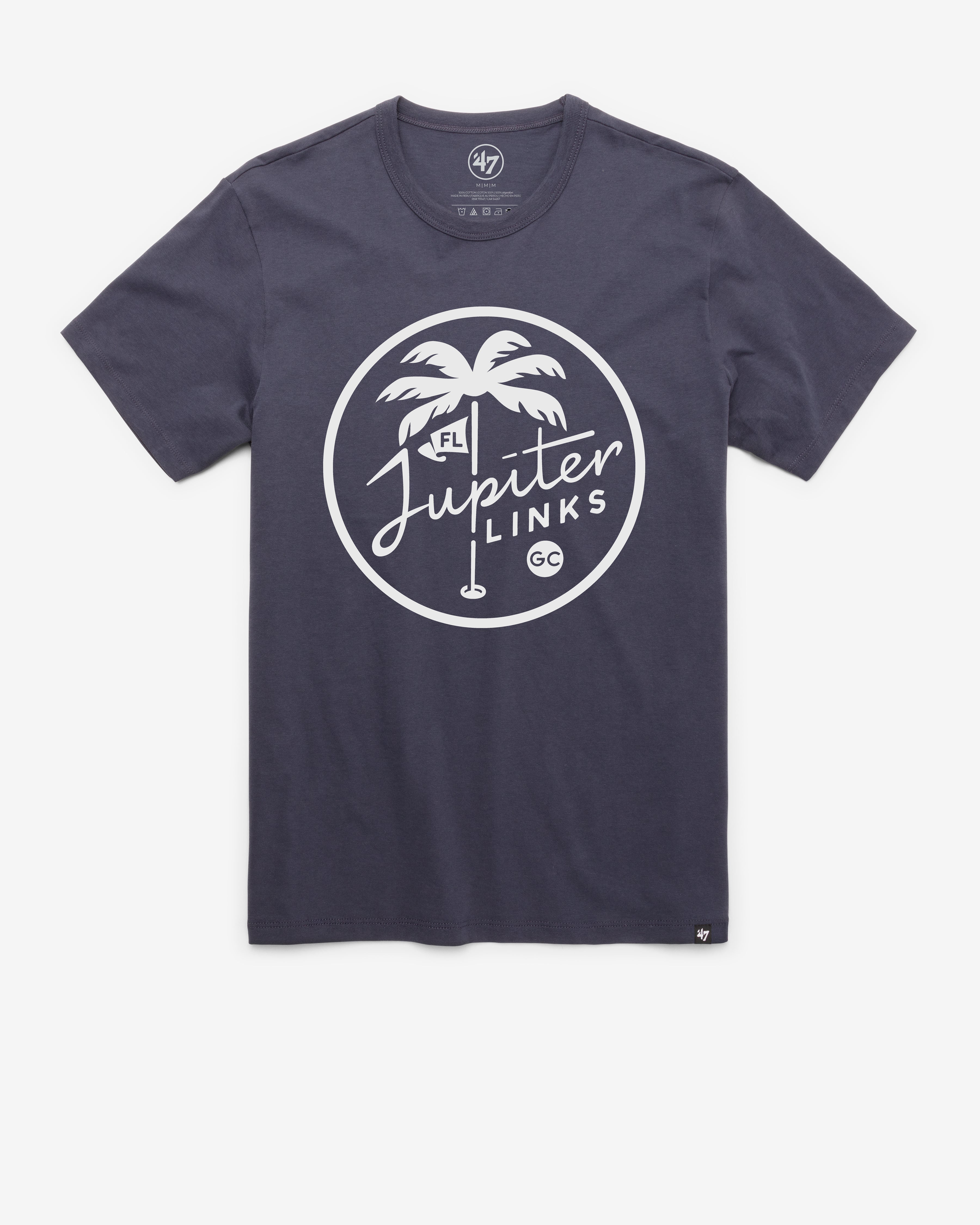 TGL FLORIDA JUPITER LINKS GOLF CLUB IMPRINT '47 FRANKLIN TEE ATLAS BLUE