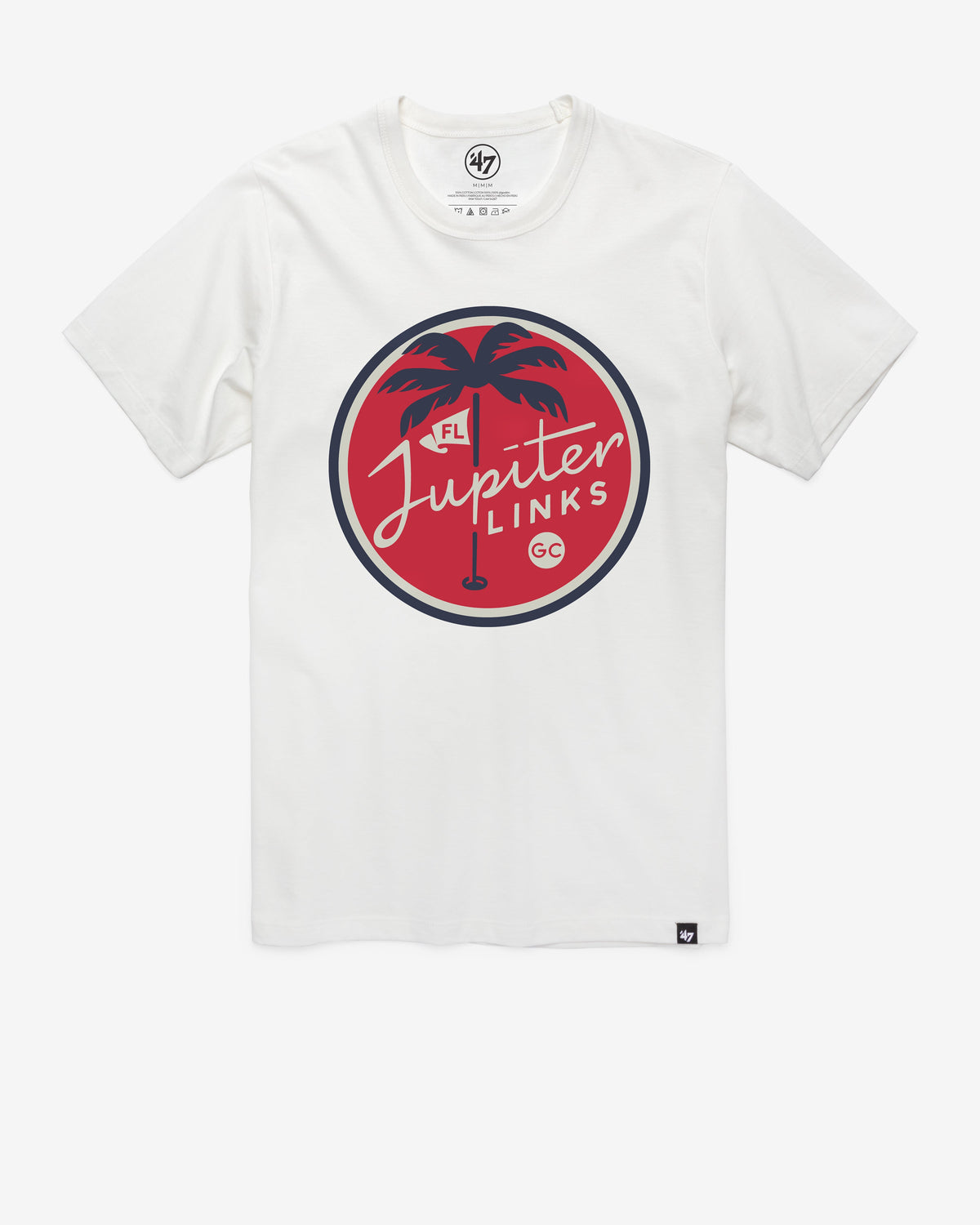 TGL FLORIDA JUPITER LINKS GOLF CLUB IMPRINT '47 FRANKLIN TEE WHITE WASH