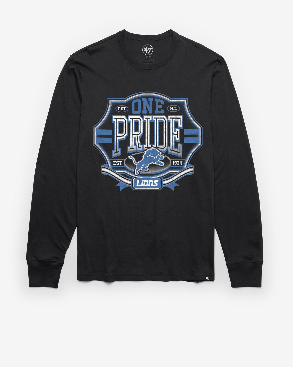 DETROIT LIONS REGIONAL '47 FRANKLIN LONG SLEEVE TEE FLINT BLACK