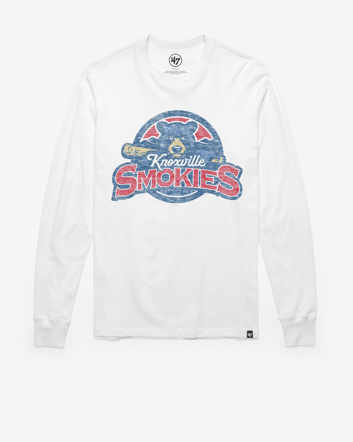 KNOXVILLE SMOKIES PREMIER '47 FRANKLIN LONG SLEEVE TEE WHITE WASH