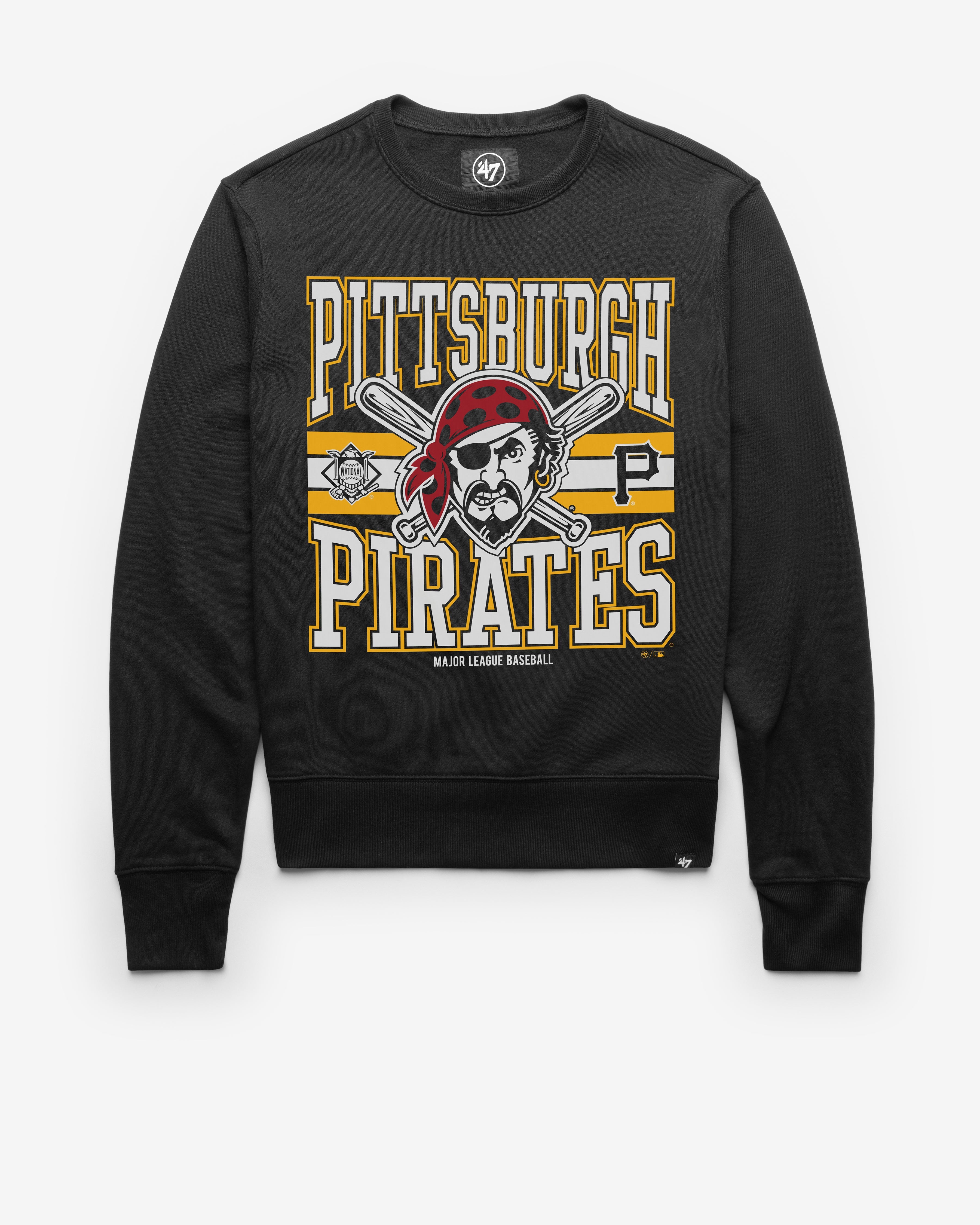 PITTSBURGH PIRATES LETTERS '47 HEADLINE CREW JET BLACK
