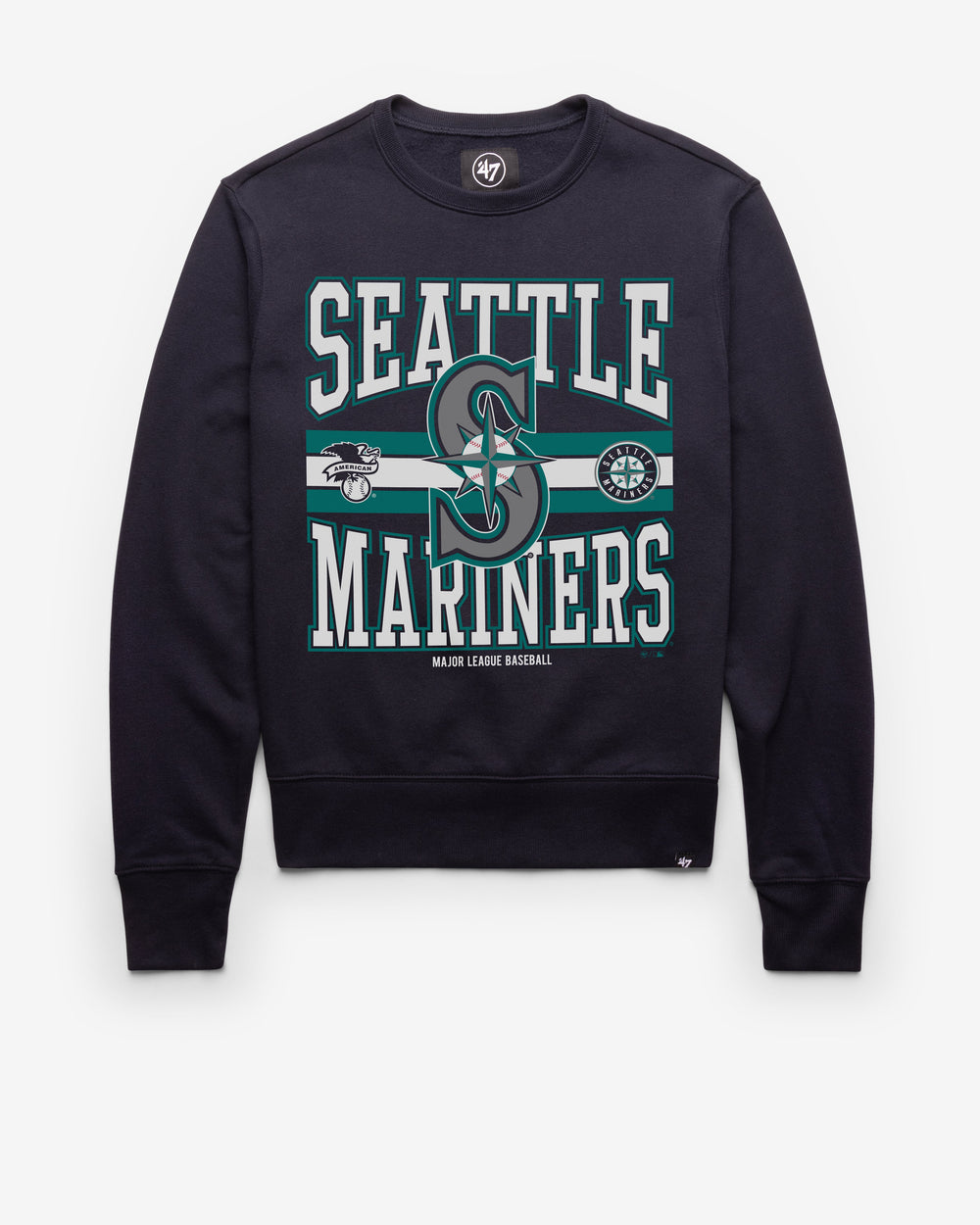 SEATTLE MARINERS LETTERS '47 HEADLINE CREW FALL NAVY