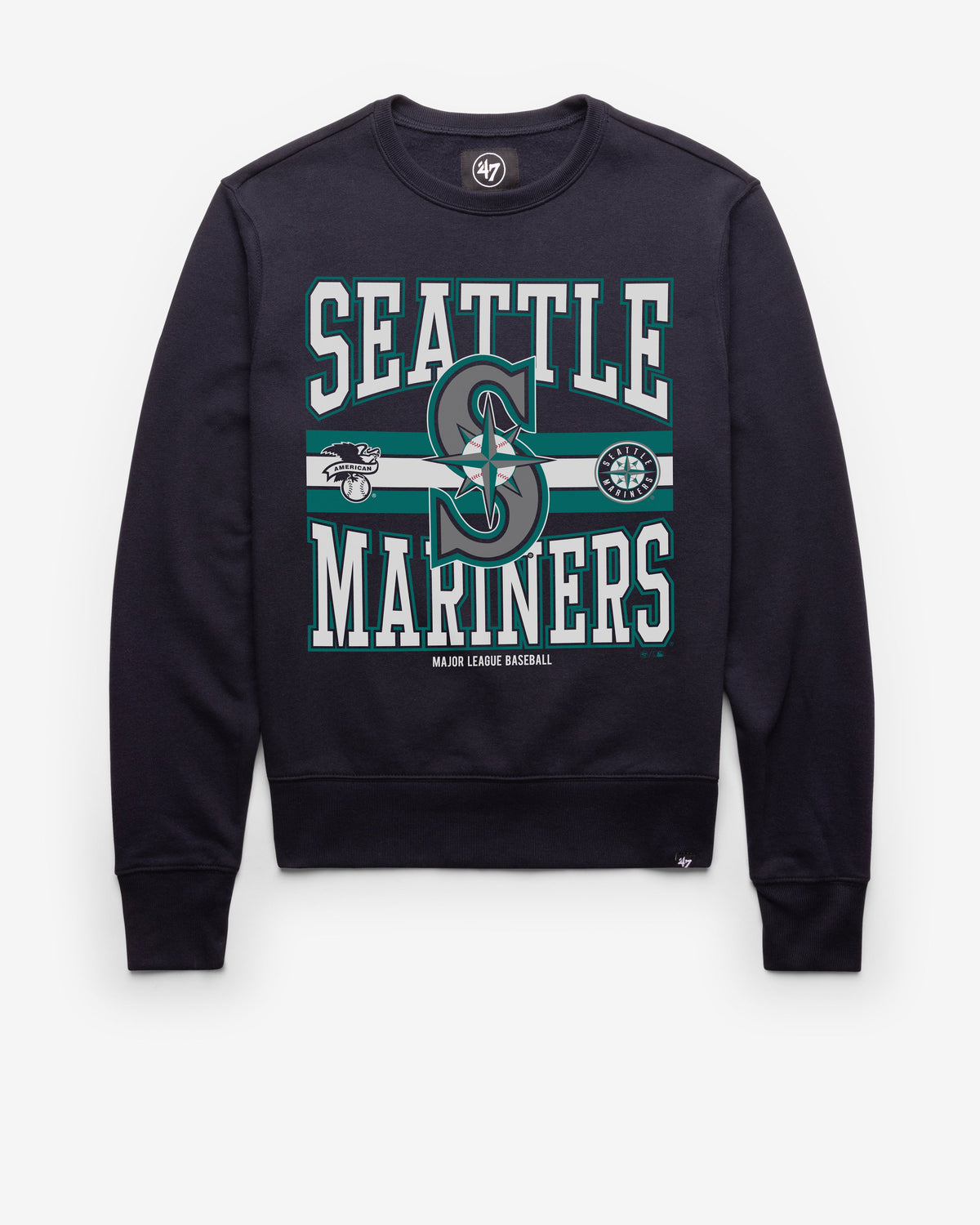 SEATTLE MARINERS LETTERS '47 HEADLINE CREW FALL NAVY