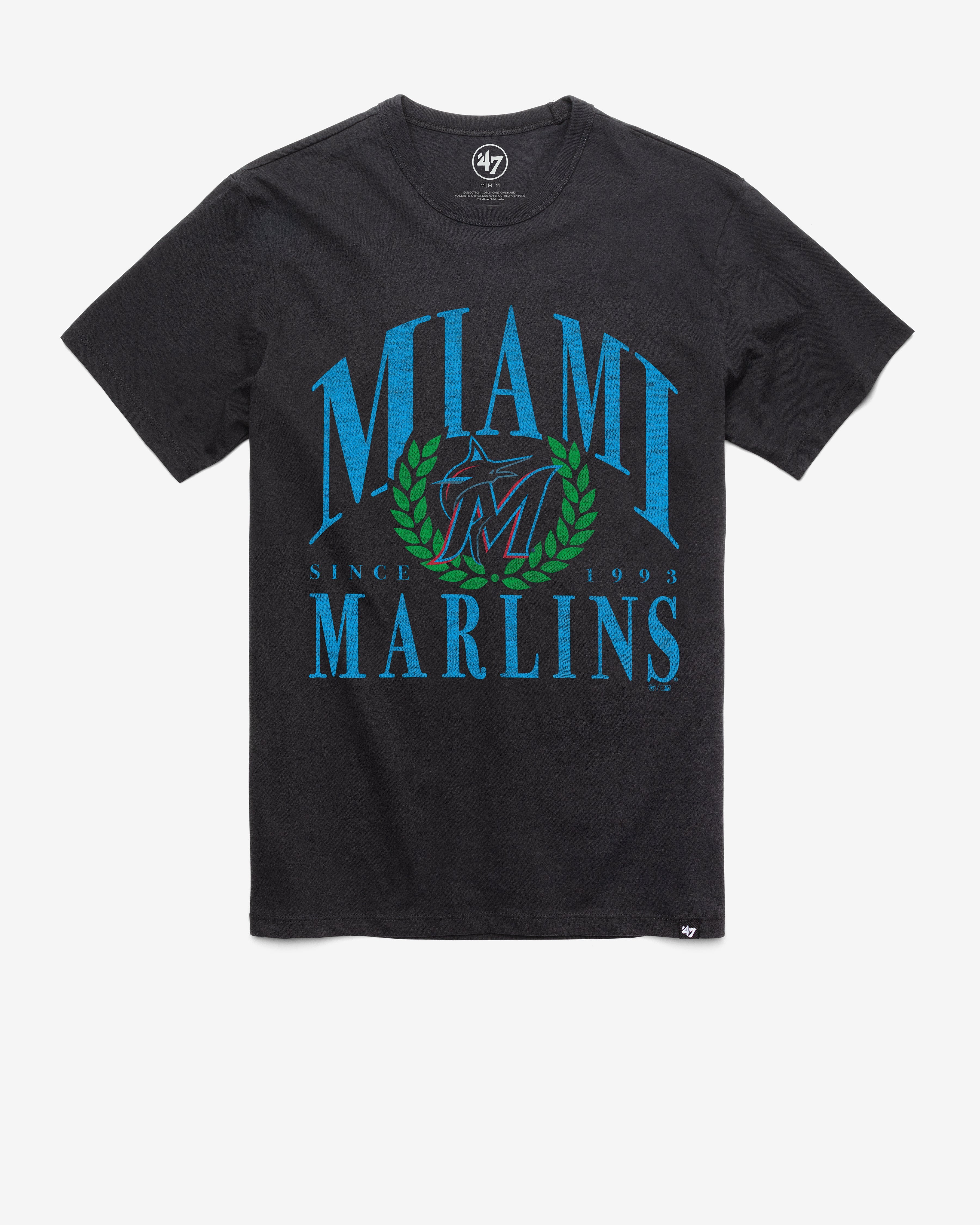 MIAMI MARLINS PITCHOUT '47 FRANKLIN TEE FLINT BLACK