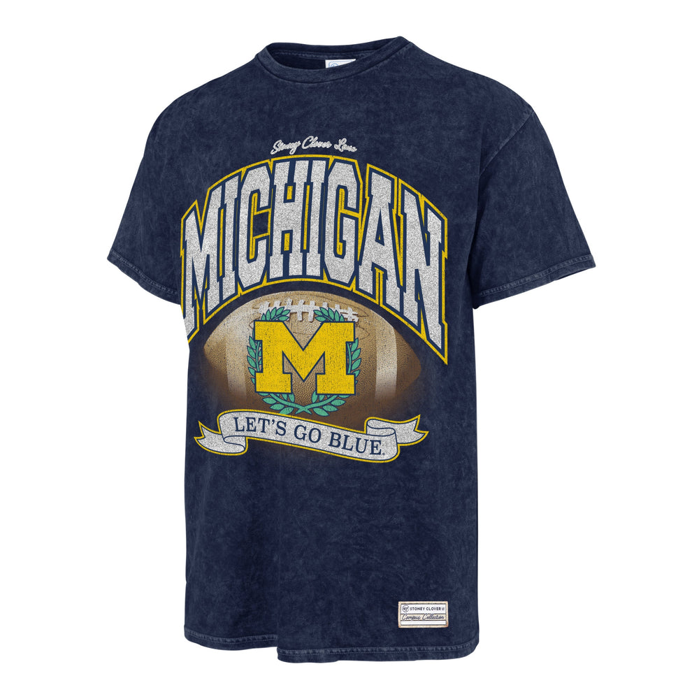 MICHIGAN WOLVERINES STONEY CLOVER LANE X '47 VINTAGE TUBULAR TEE DT NAVY