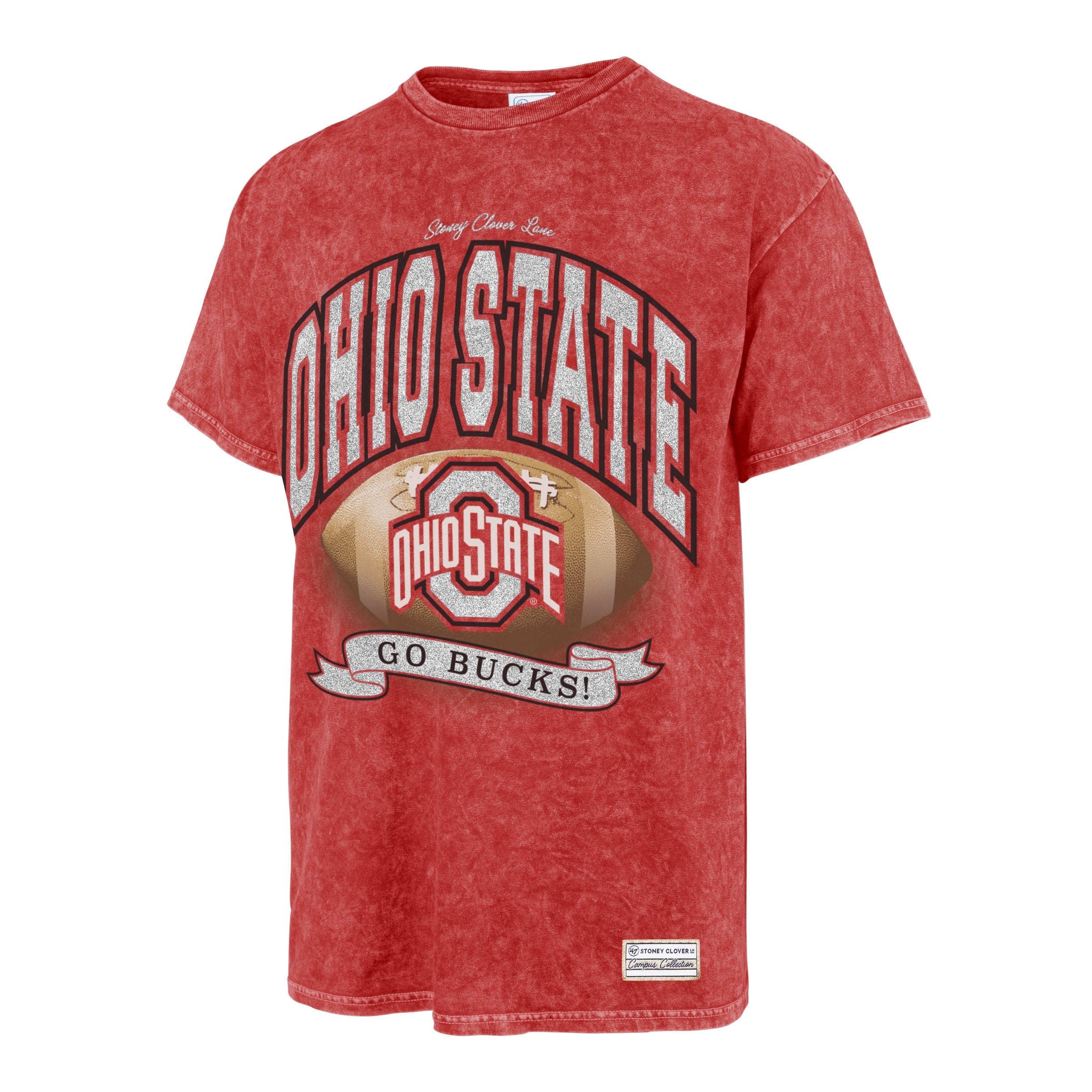 OHIO STATE BUCKEYES STONEY CLOVER LANE X '47 VINTAGE TUBULAR TEE DT RED