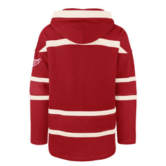 DETROIT RED WINGS CHIN STRAP SUPERIOR '47 LACER HOOD RED