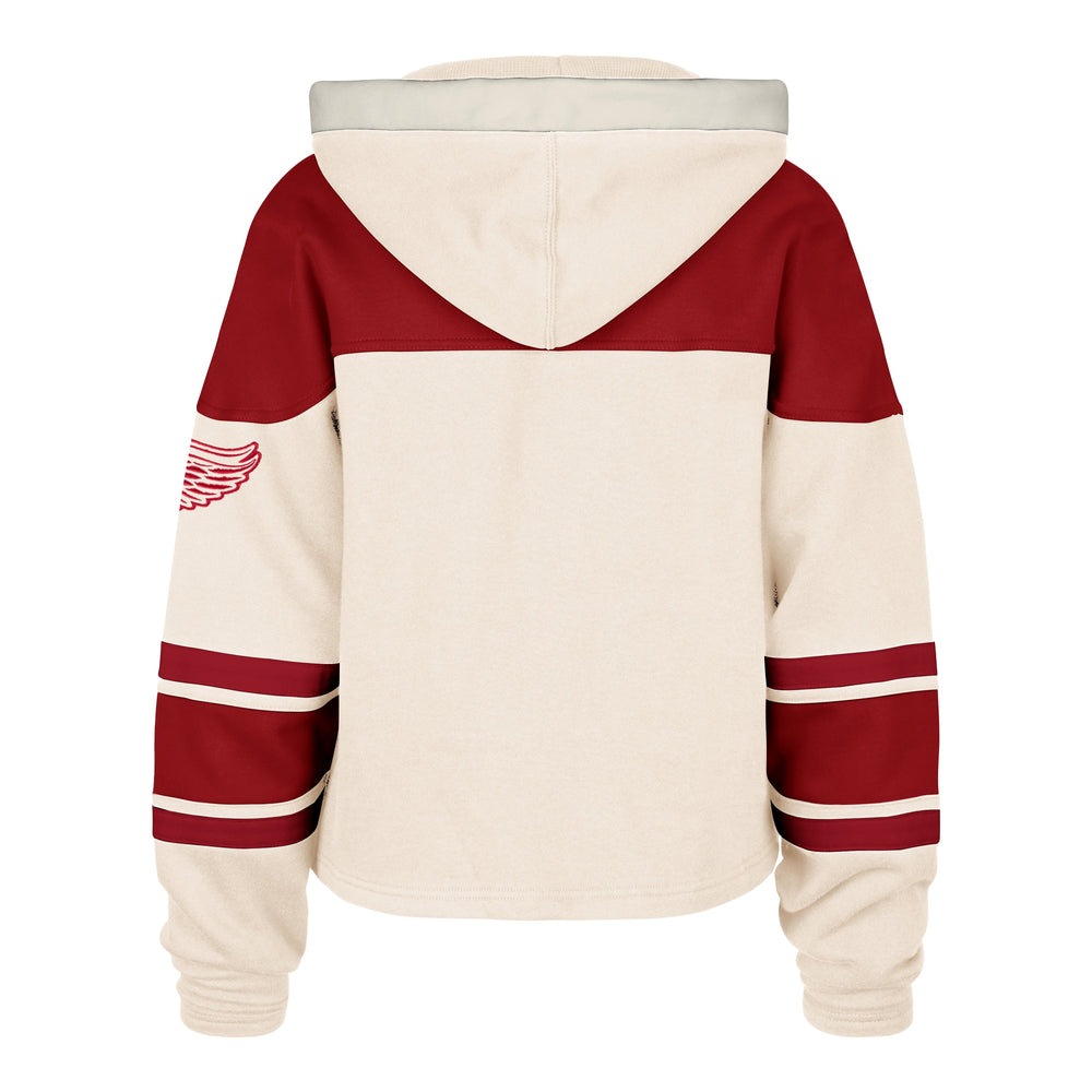 DETROIT RED WINGS SHOT BLOCK CROPPED '47 SUPERIOR LACER HOOD WOMENS CREAM
