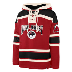 NEW JERSEY DEVILS CHIN STRAP SUPERIOR '47 LACER HOOD RED