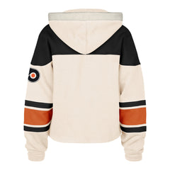 PHILADELPHIA FLYERS SHOT BLOCK CROPPED '47 SUPERIOR LACER HOOD WOMENS CREAM