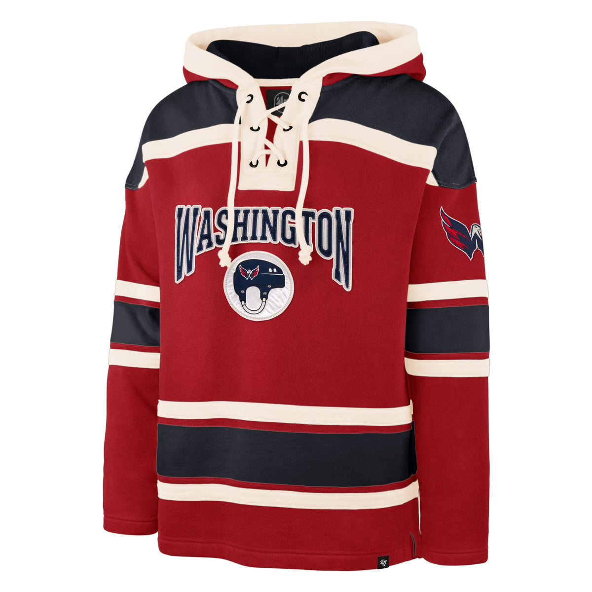 WASHINGTON CAPITALS CHIN STRAP SUPERIOR '47 LACER HOOD RED