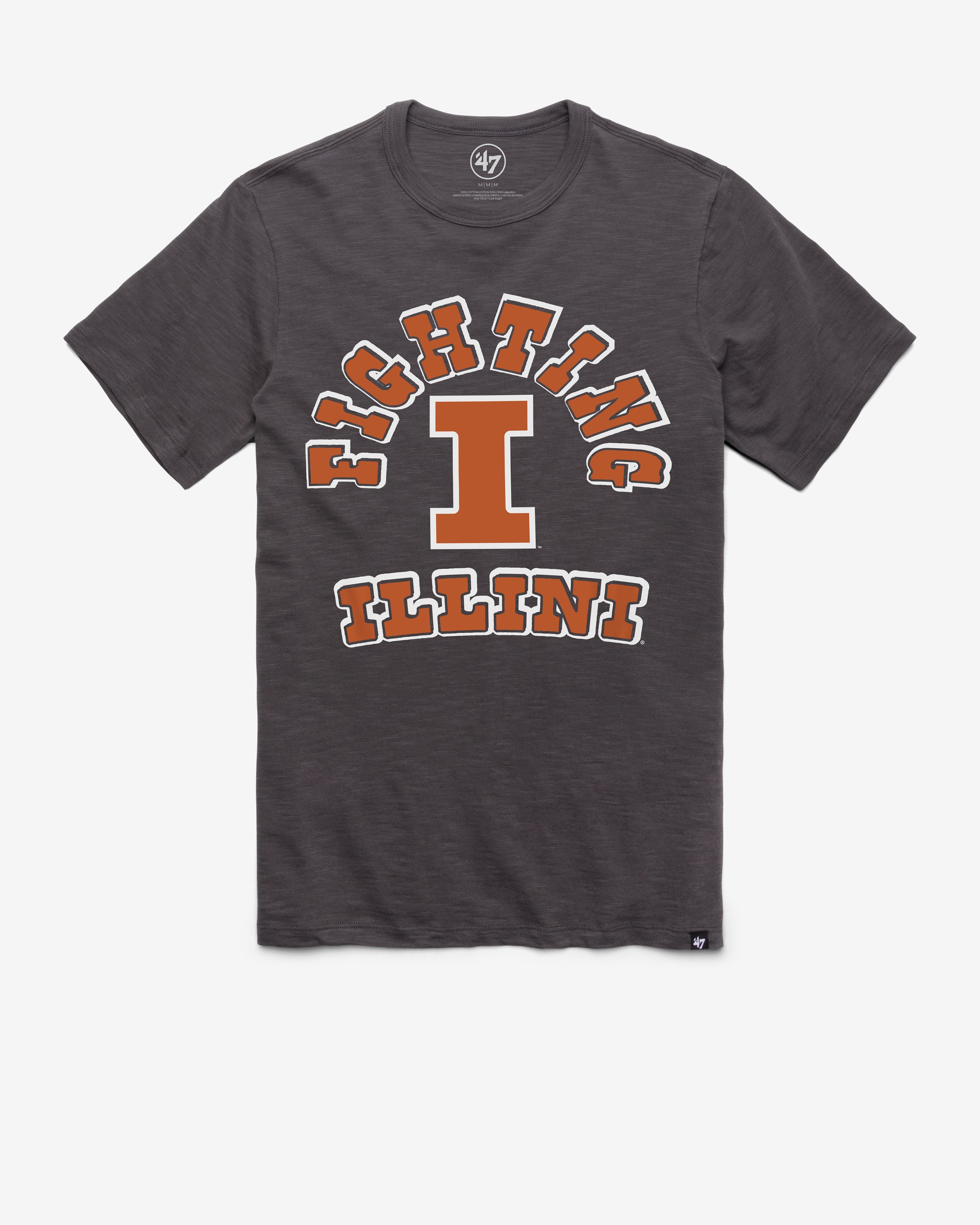 ILLINOIS FIGHTING ILLINI COMEBACK '47 SCRUM TEE CHARCOAL