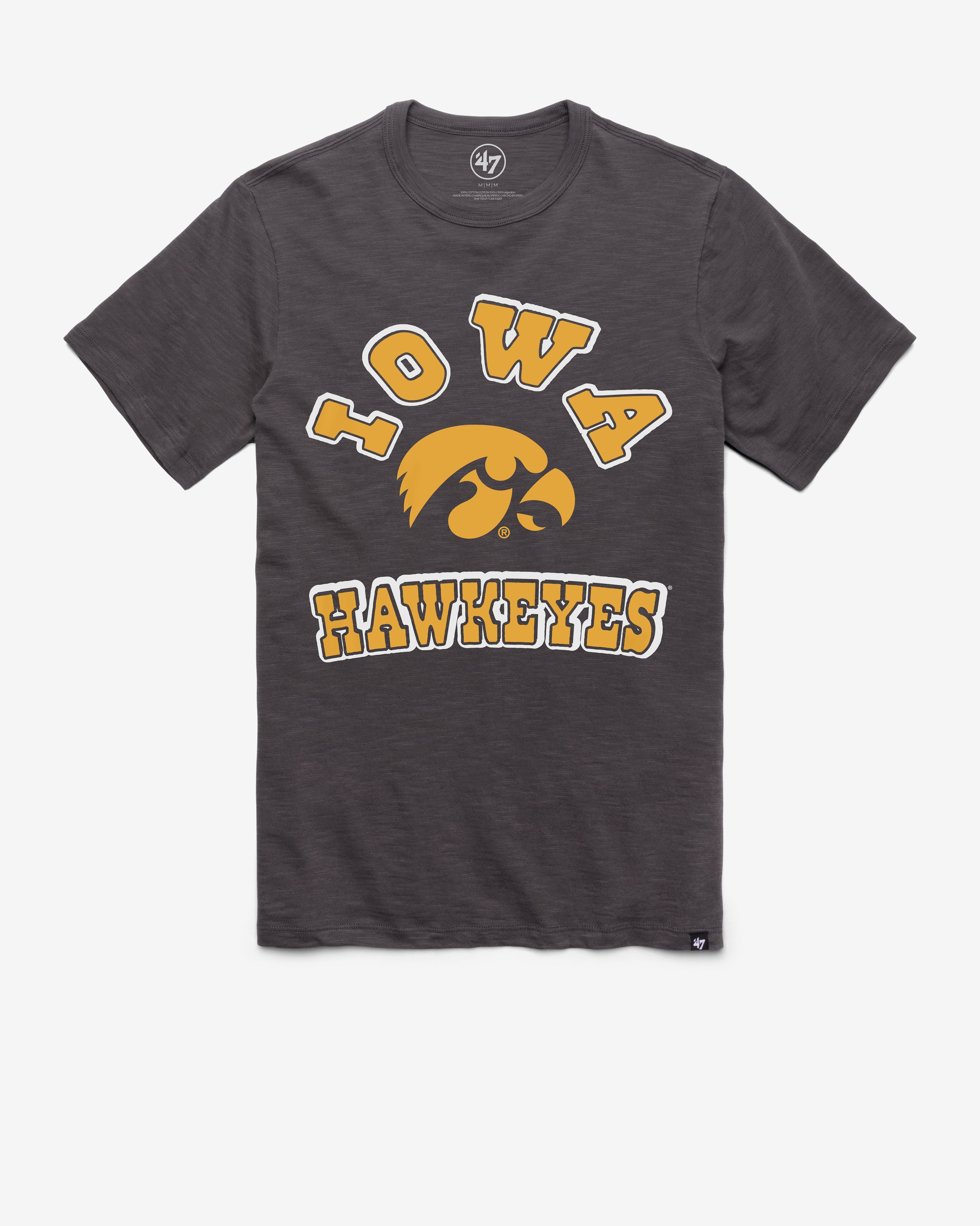 IOWA HAWKEYES COMEBACK '47 SCRUM TEE CHARCOAL