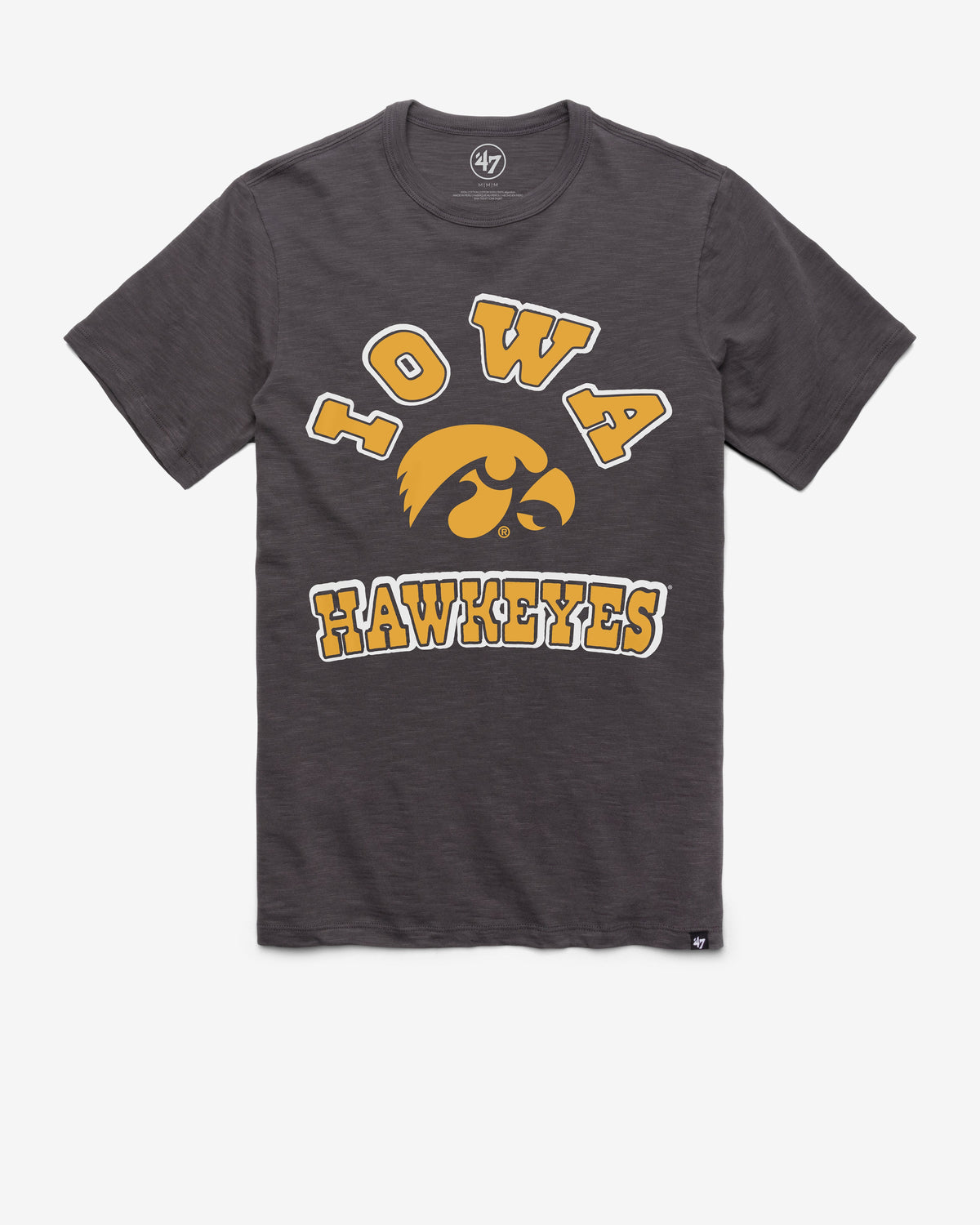 IOWA HAWKEYES COMEBACK '47 SCRUM TEE CHARCOAL