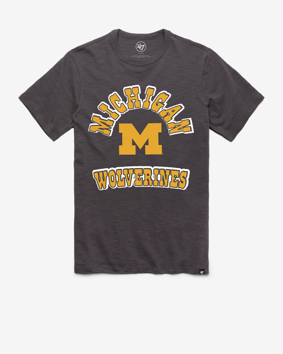 MICHIGAN WOLVERINES COMEBACK '47 SCRUM TEE CHARCOAL