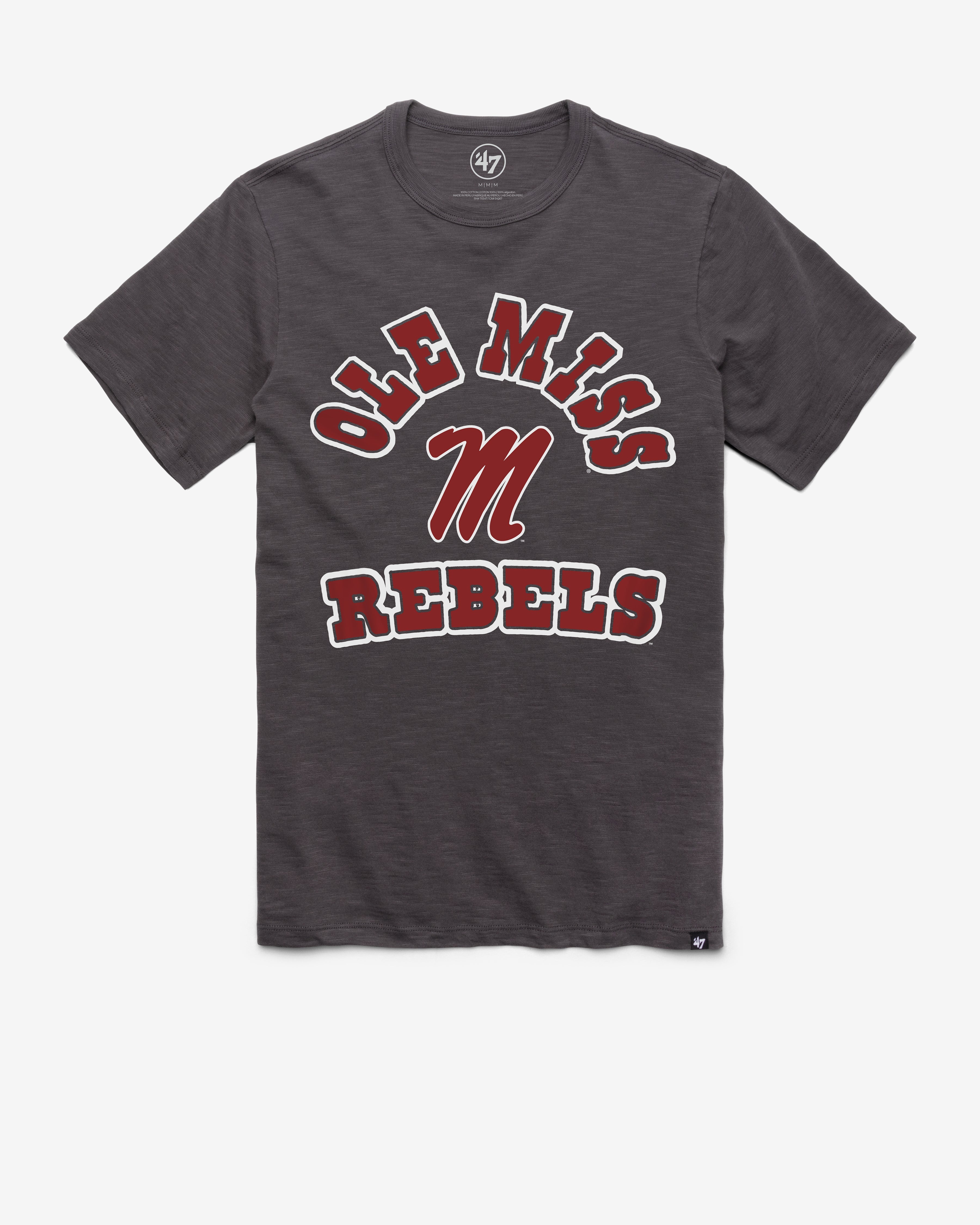 MISSISSIPPI REBELS COMEBACK '47 SCRUM TEE CHARCOAL