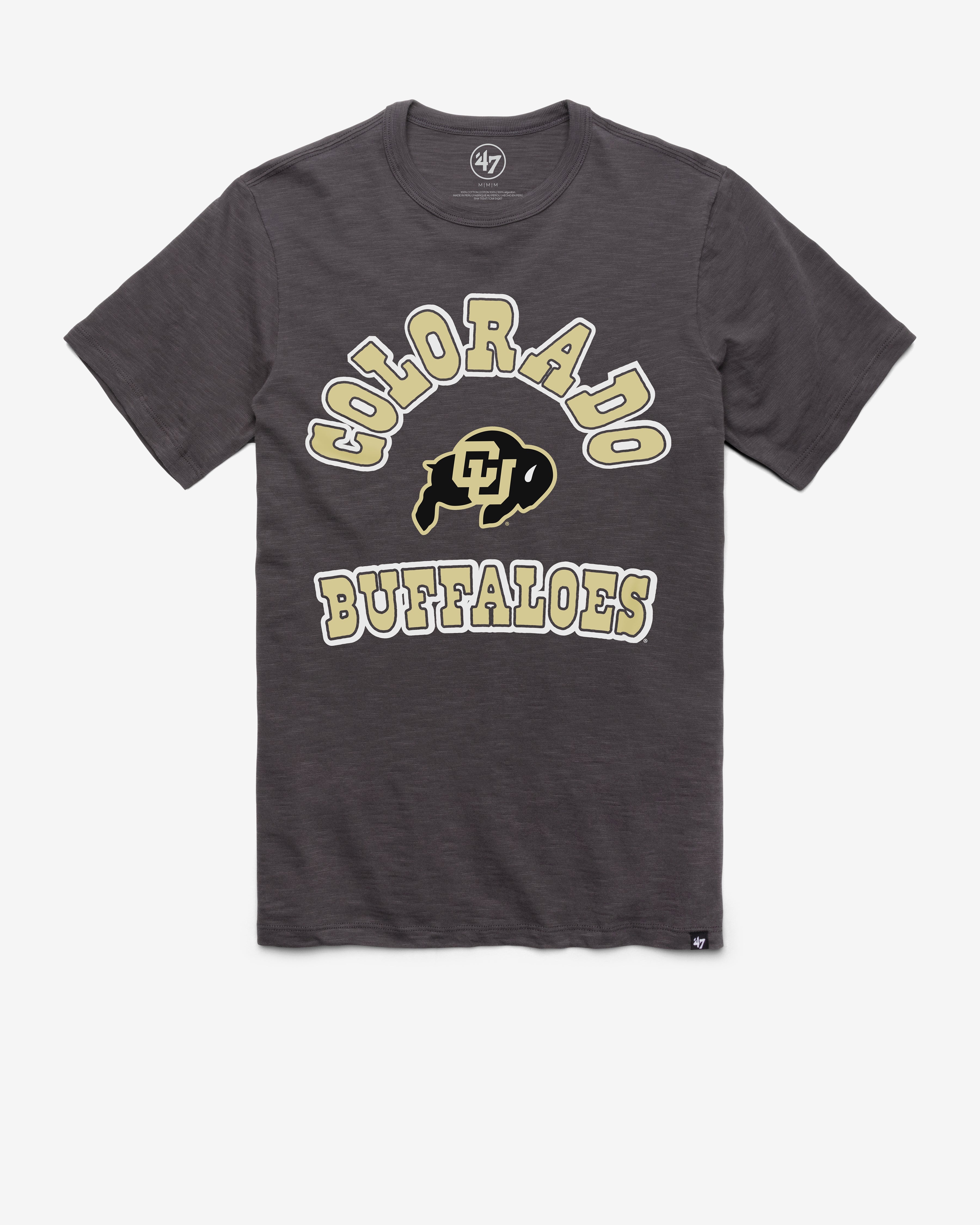 COLORADO BUFFALOES COMEBACK '47 SCRUM TEE CHARCOAL