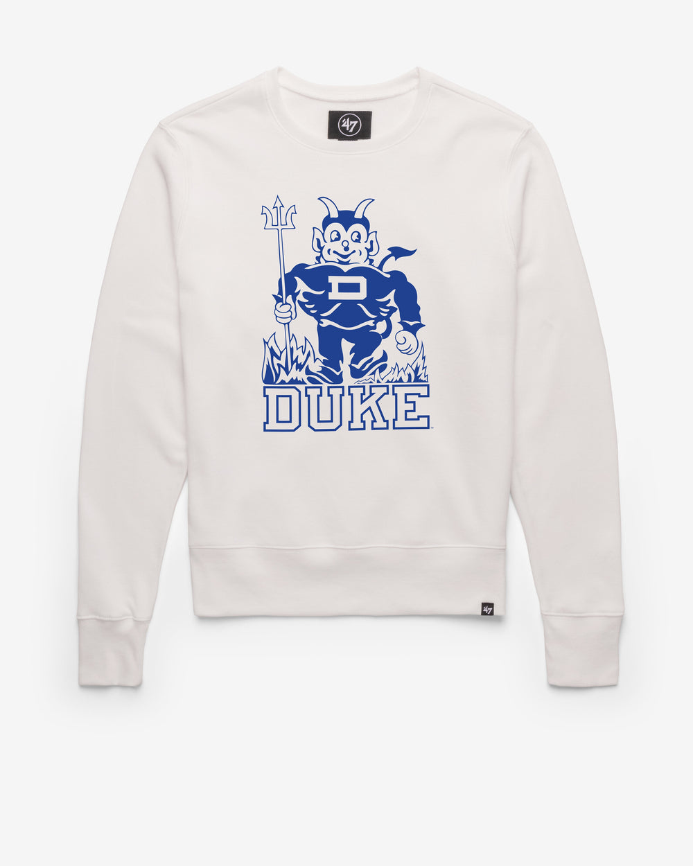 DUKE BLUE DEVILS VINTAGE IMPRINT '47 HEADLINE CREW WHITE WASH