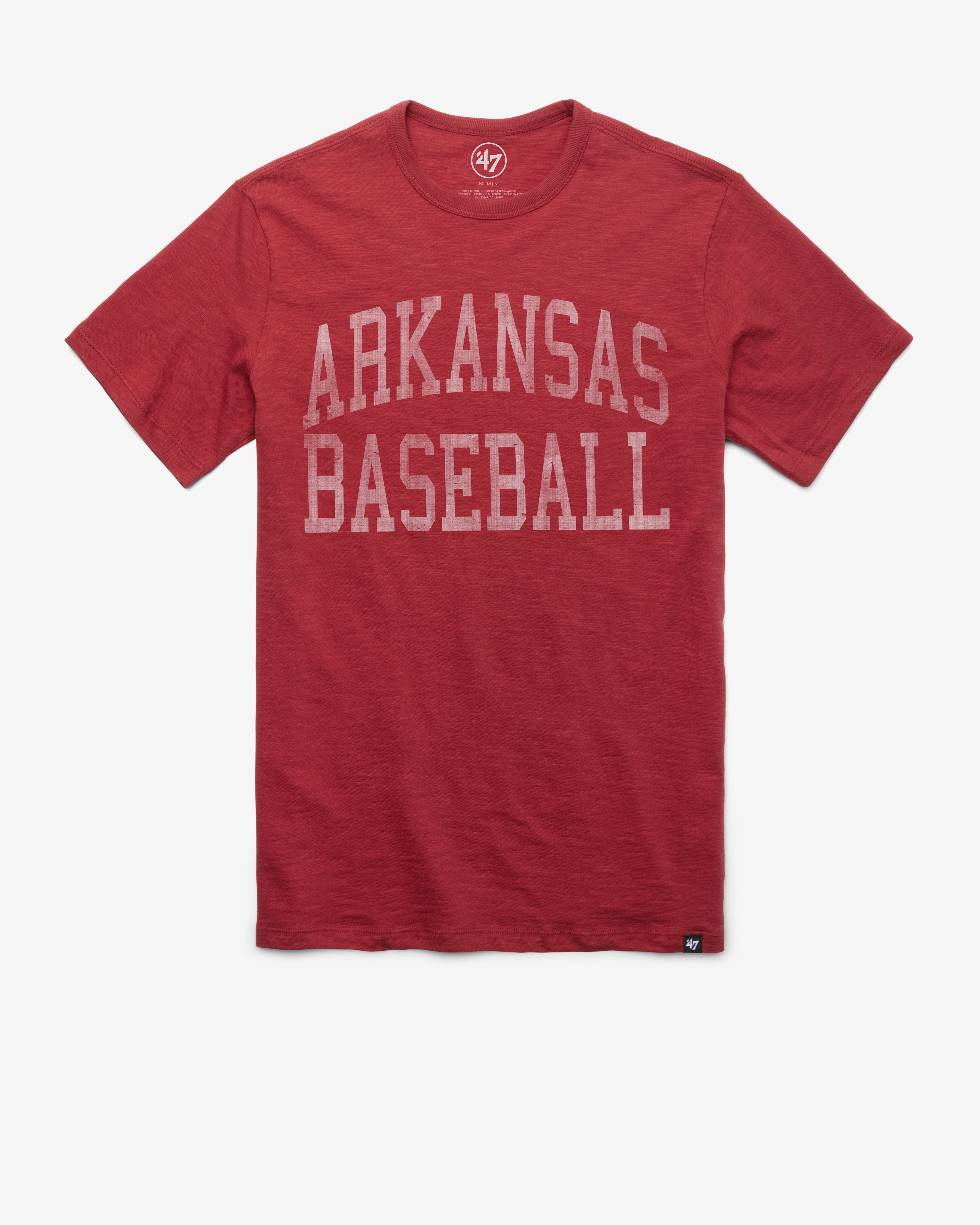 ARKANSAS RAZORBACKS CLASSIC BLOCK '47 SCRUM TEE CARDINAL