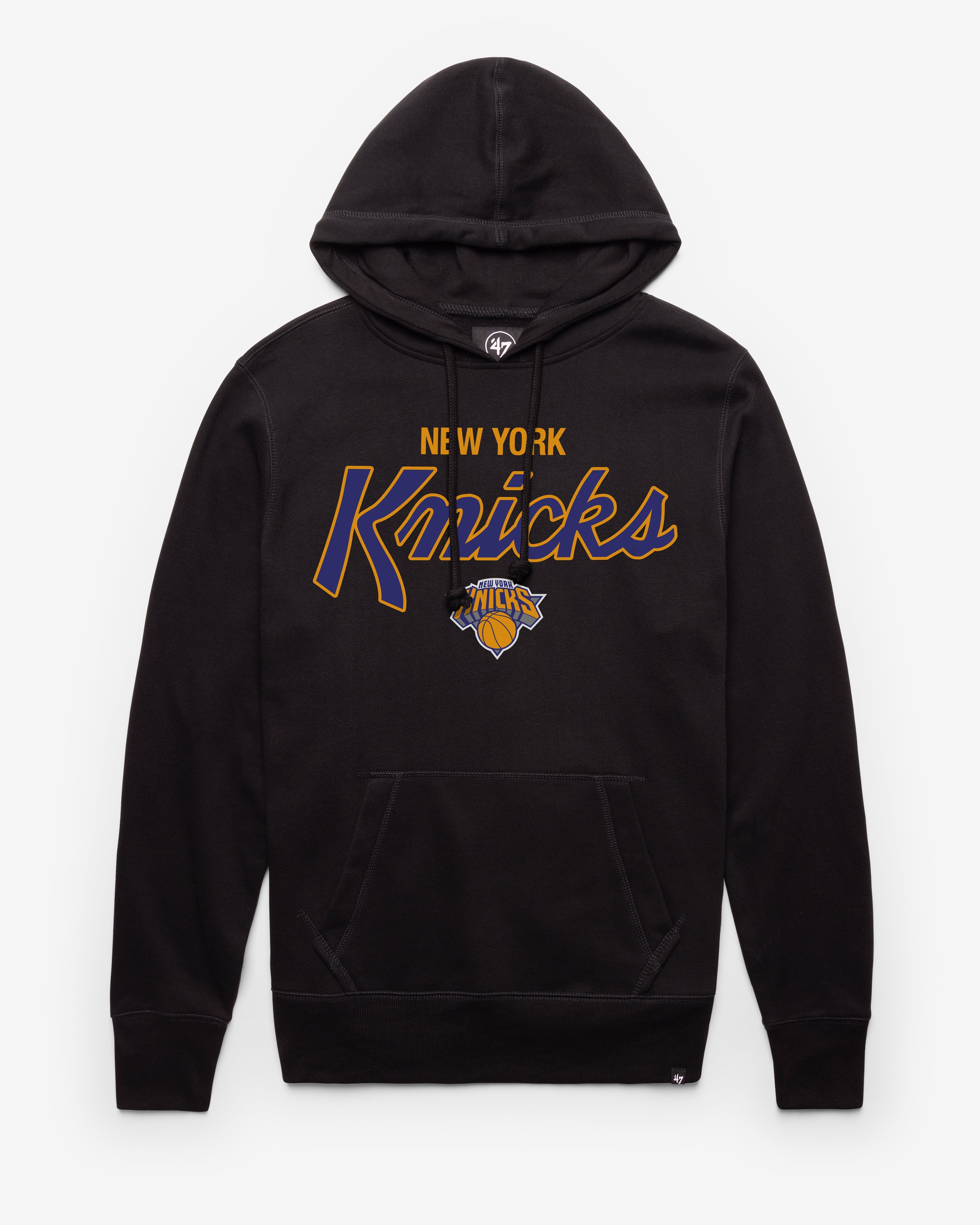 NEW YORK KNICKS CROSS CITY SCRIPT '47 HEADLINE HOOD JET BLACK