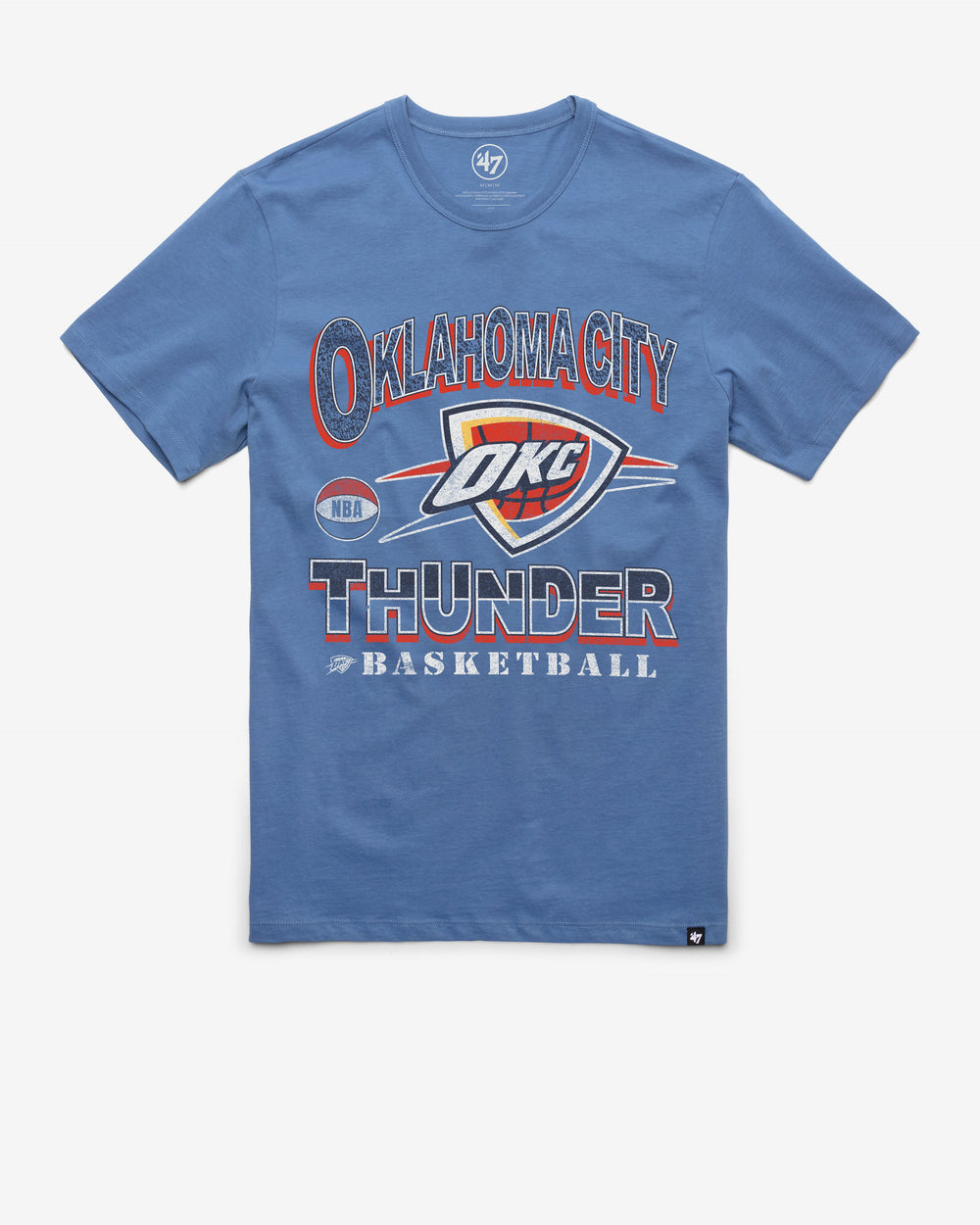 OKLAHOMA CITY THUNDER COURT PRESS '47 FRANKLIN TEE CADET BLUE