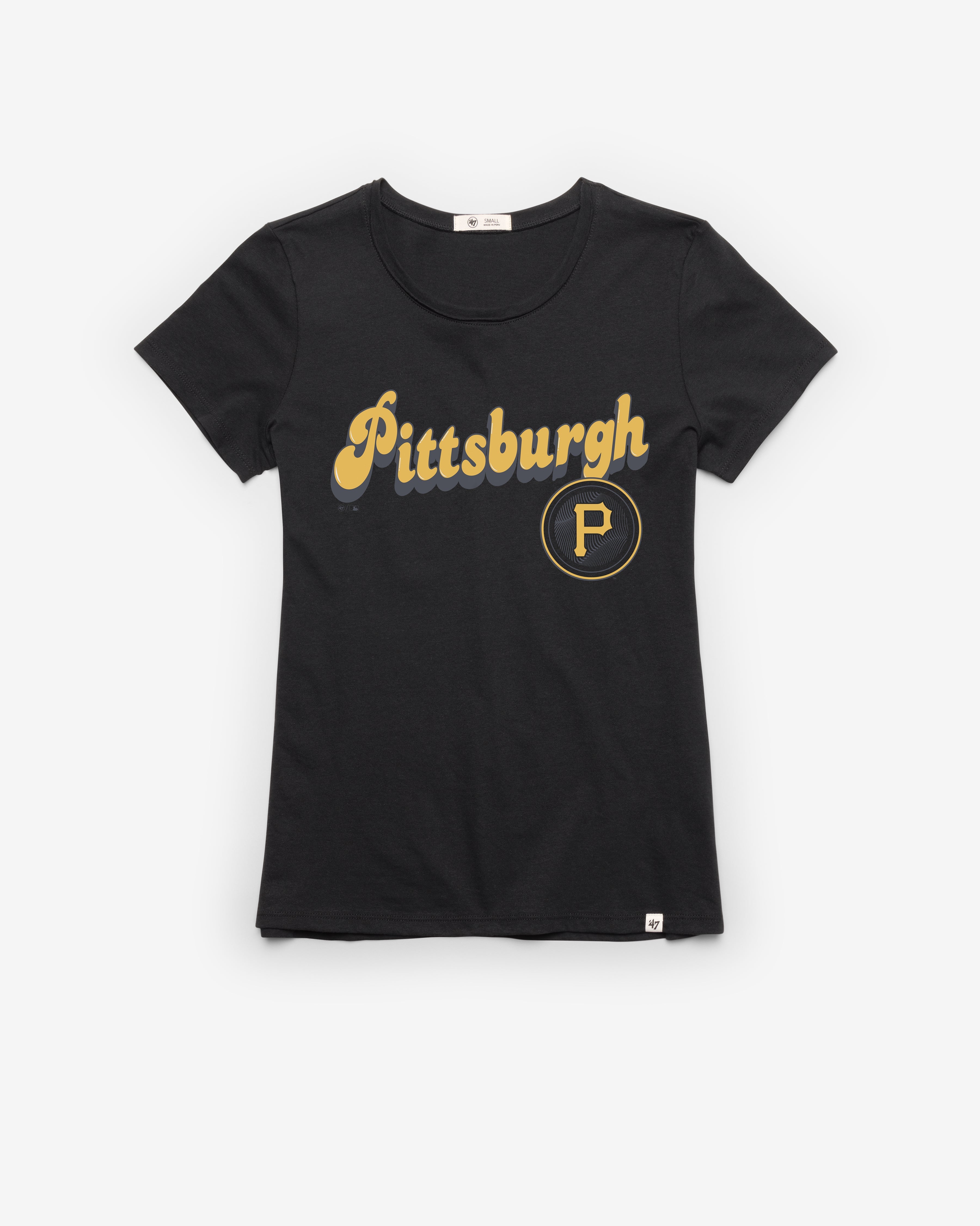 PITTSBURGH PIRATES CITY CONNECT MYSTIC '47 FRANKIE TEE WOMENS FLINT BLACK