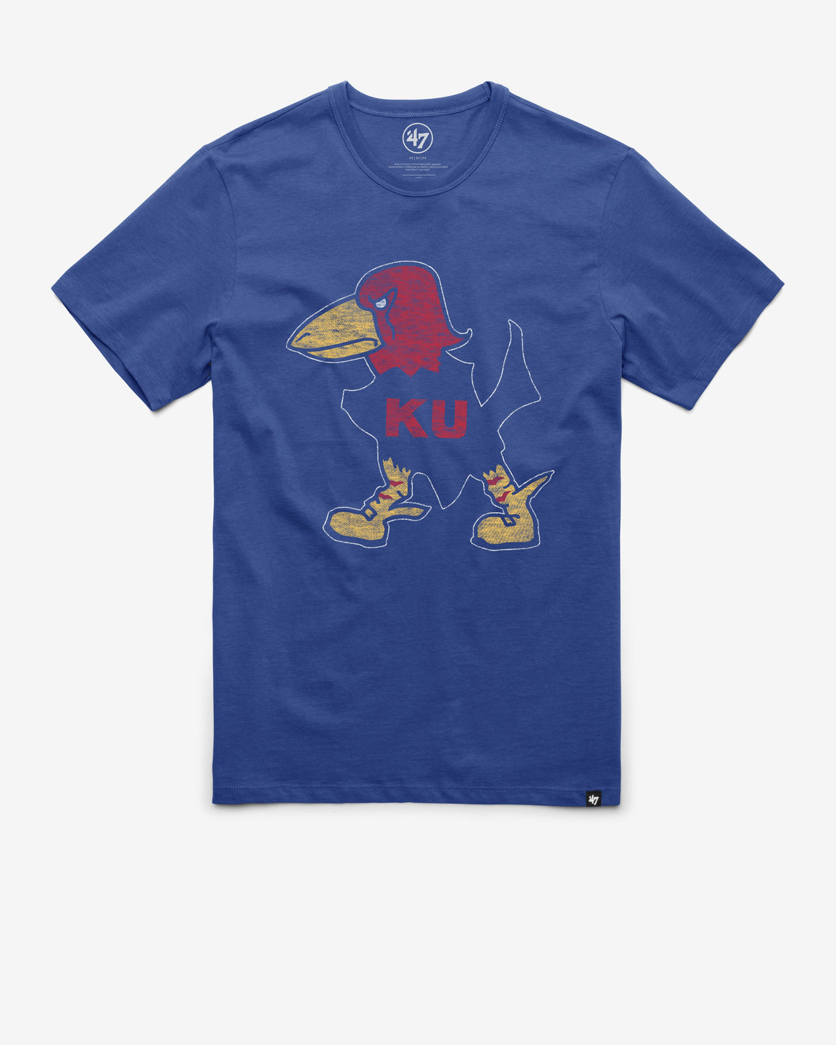 KANSAS JAYHAWKS VINTAGE PREMIER '47 FRANKLIN TEE JETTY BLUE