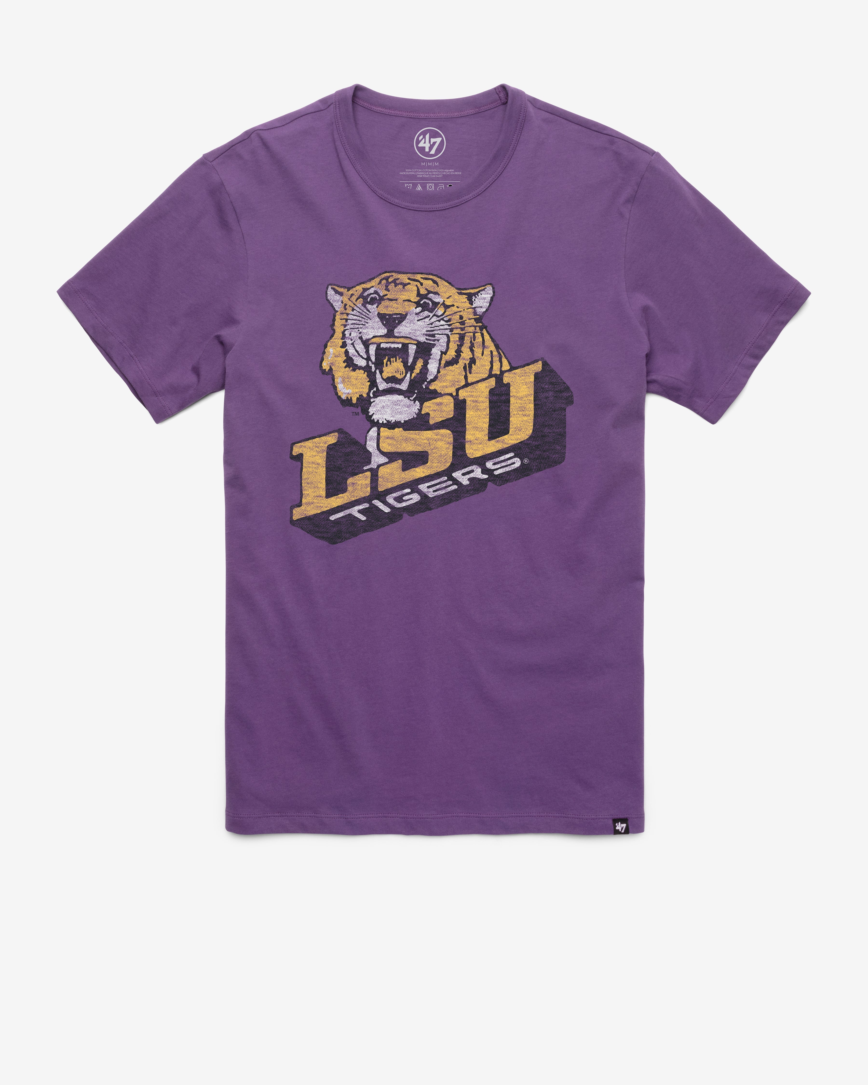 LOUISIANA STATE TIGERS LSU VINTAGE PREMIER '47 FRANKLIN TEE REGENT PURPLE