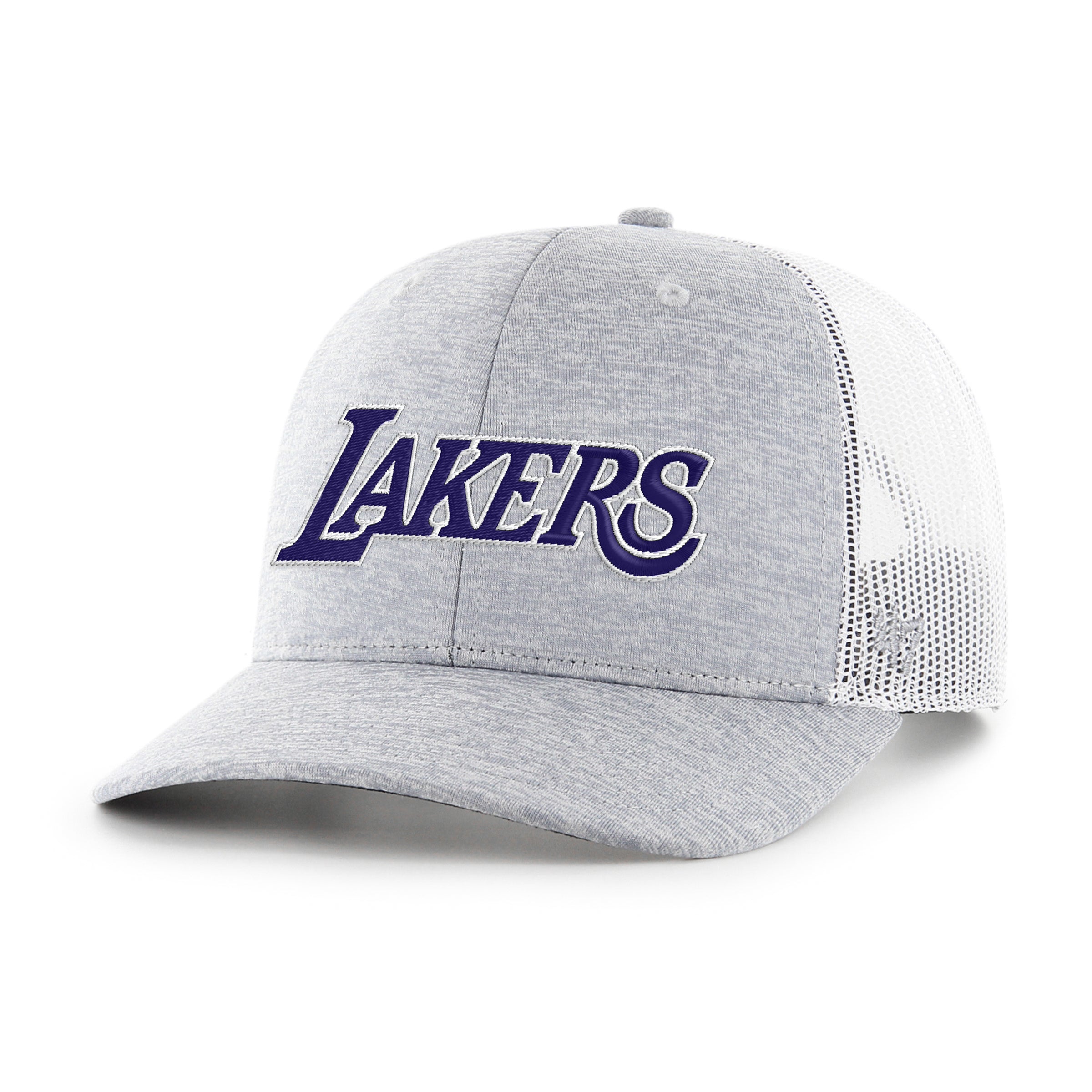 LOS ANGELES LAKERS HARRINGTON SCRIPT '47 TRUCKER GRAY