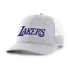 LOS ANGELES LAKERS HARRINGTON SCRIPT '47 TRUCKER GRAY