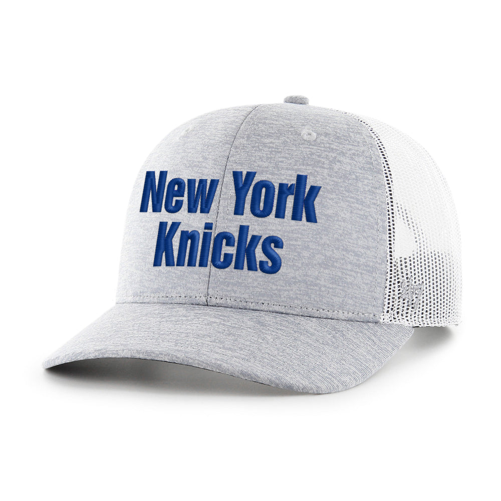 NEW YORK KNICKS HARRINGTON SCRIPT '47 TRUCKER GRAY