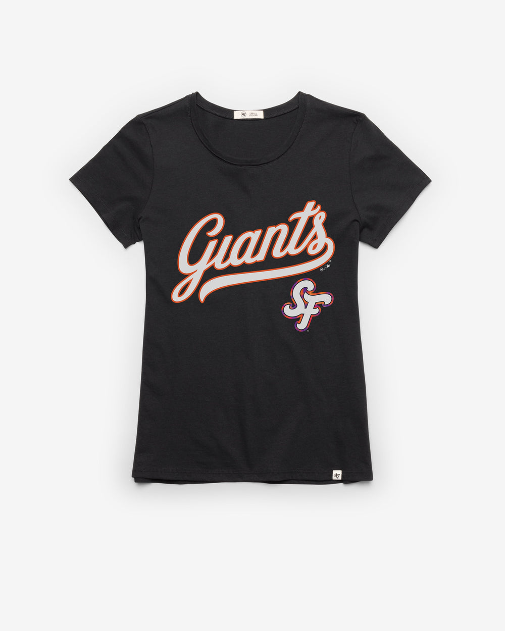 SAN FRANCISCO GIANTS CITY CONNECT TAIL SWEEP '47 FRANKIE TEE WOMENS FLINT BLACK